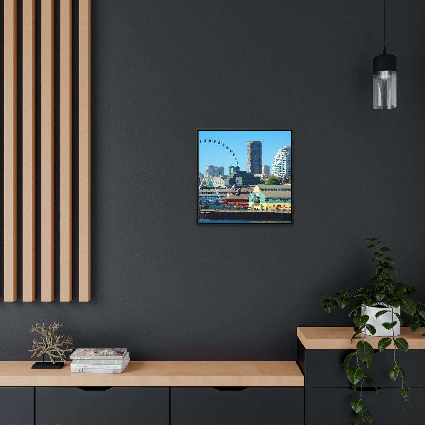 Gallery Canvas Wraps, Square Frame ... That Classic Wheel ... 'Seattle's Wheel' ... & Old Classic Waterside Vendors ...  'Family Archives' ... Original Works ...