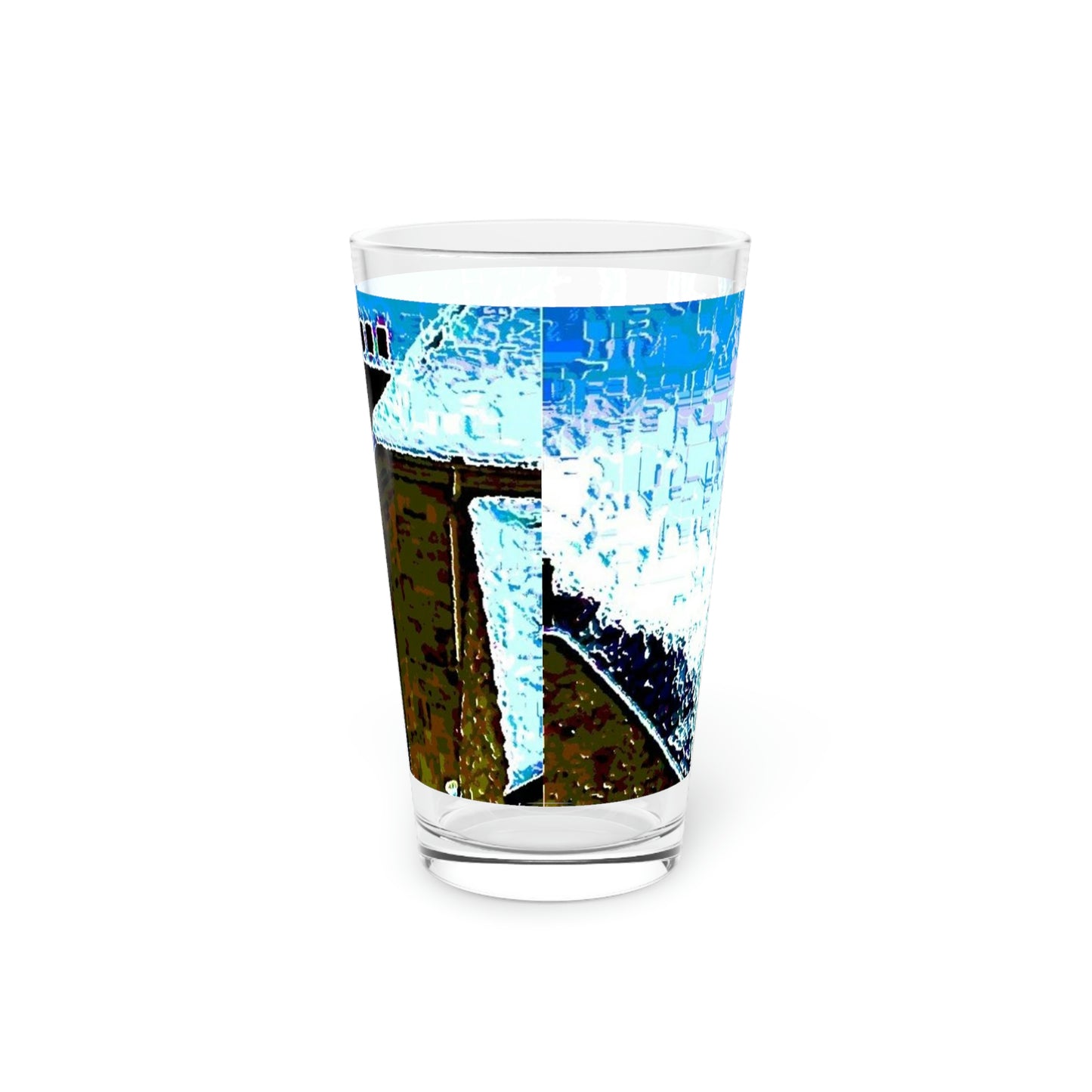 Pint Glass, 16oz ...  Walikng The Streets & Alleys ... 'Strolling The Canals ... '  ... Original Works  ...