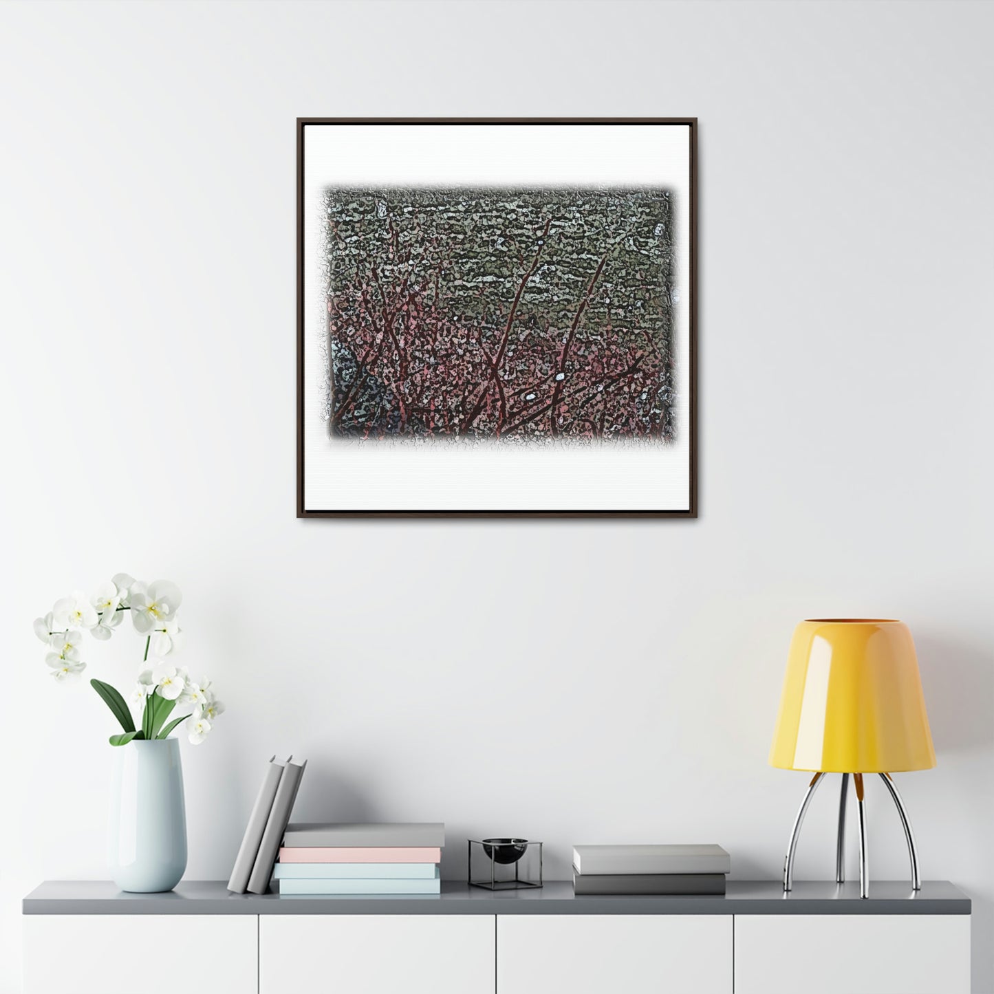 Gallery Canvas Wraps, Square Frame ... "A River Runs Through It" ... Red-Osier-Dogwood (Cornus Stonlifera 'Rubra') .. Original Works ... Central Idaho ...