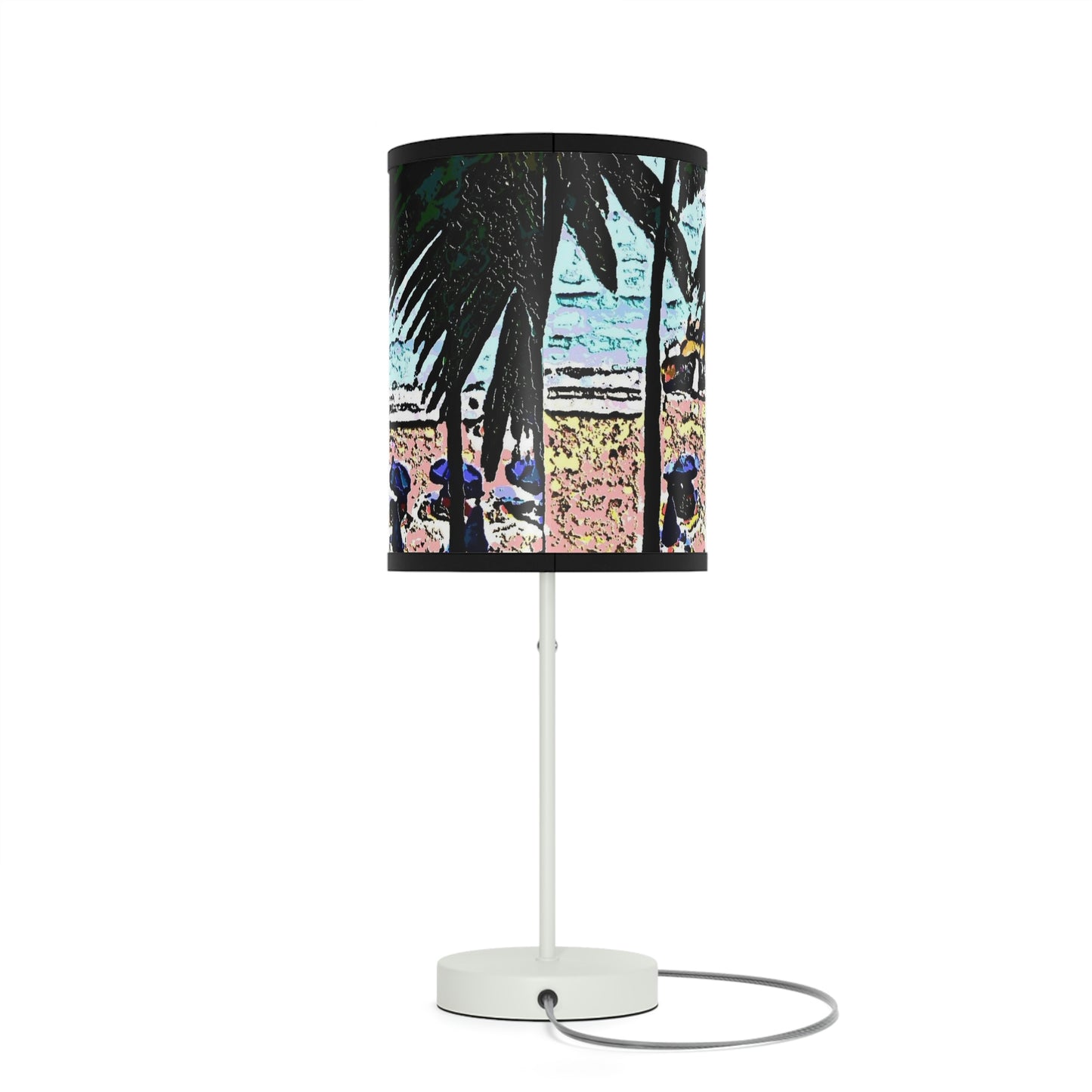 Lamp on a Stand, US|CA plug ... "A Beautiful Beach Amongst The Palms" ... The Outrigger Waikiki, Honolulu, Oahu ... Original Works ...