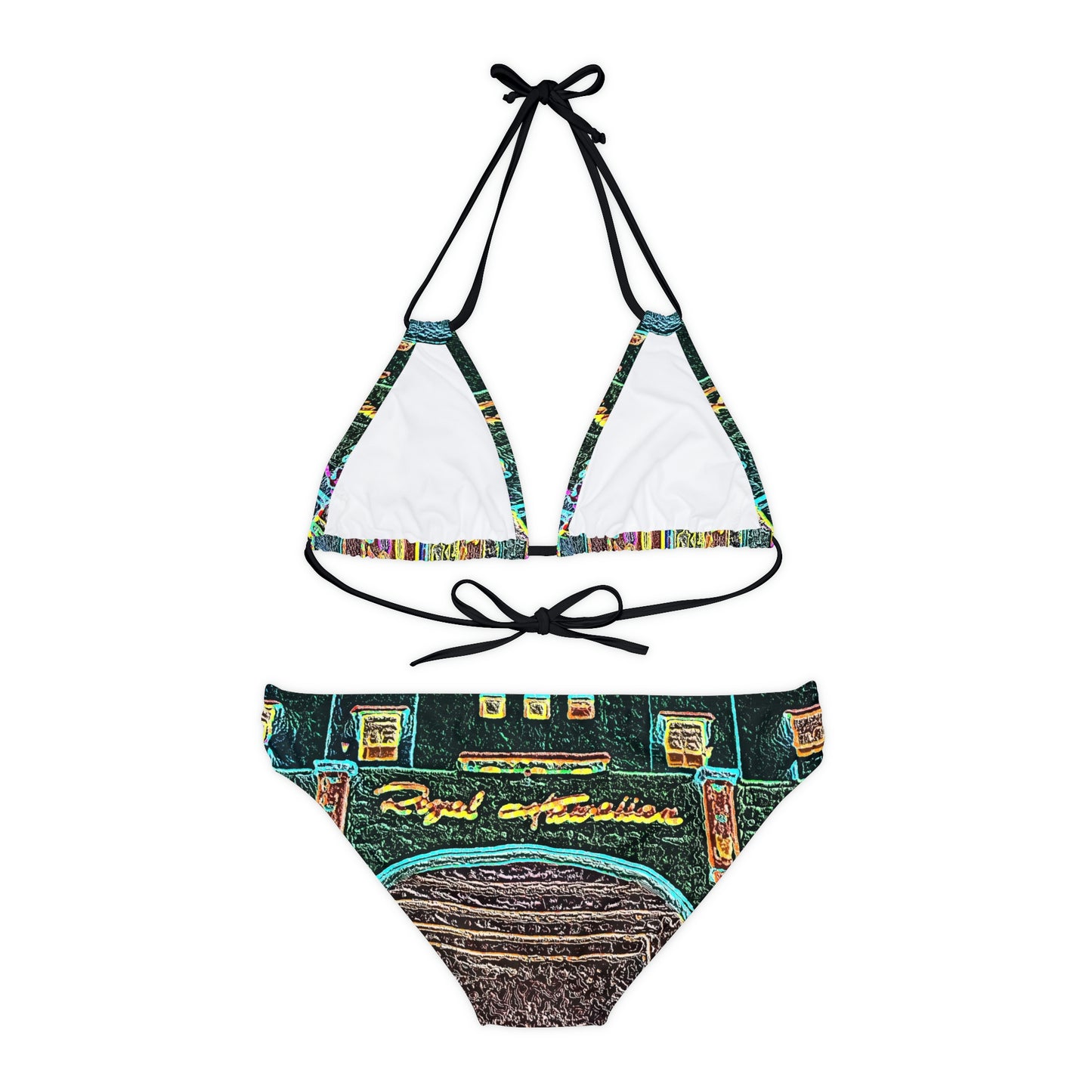 Strappy Bikini Set ... "La Grande Entree" At: 'The Pink Palace' ... The Royal Hawai'ian ... Honolulu, HI ... '27Oct2014' ... Original Works ...
