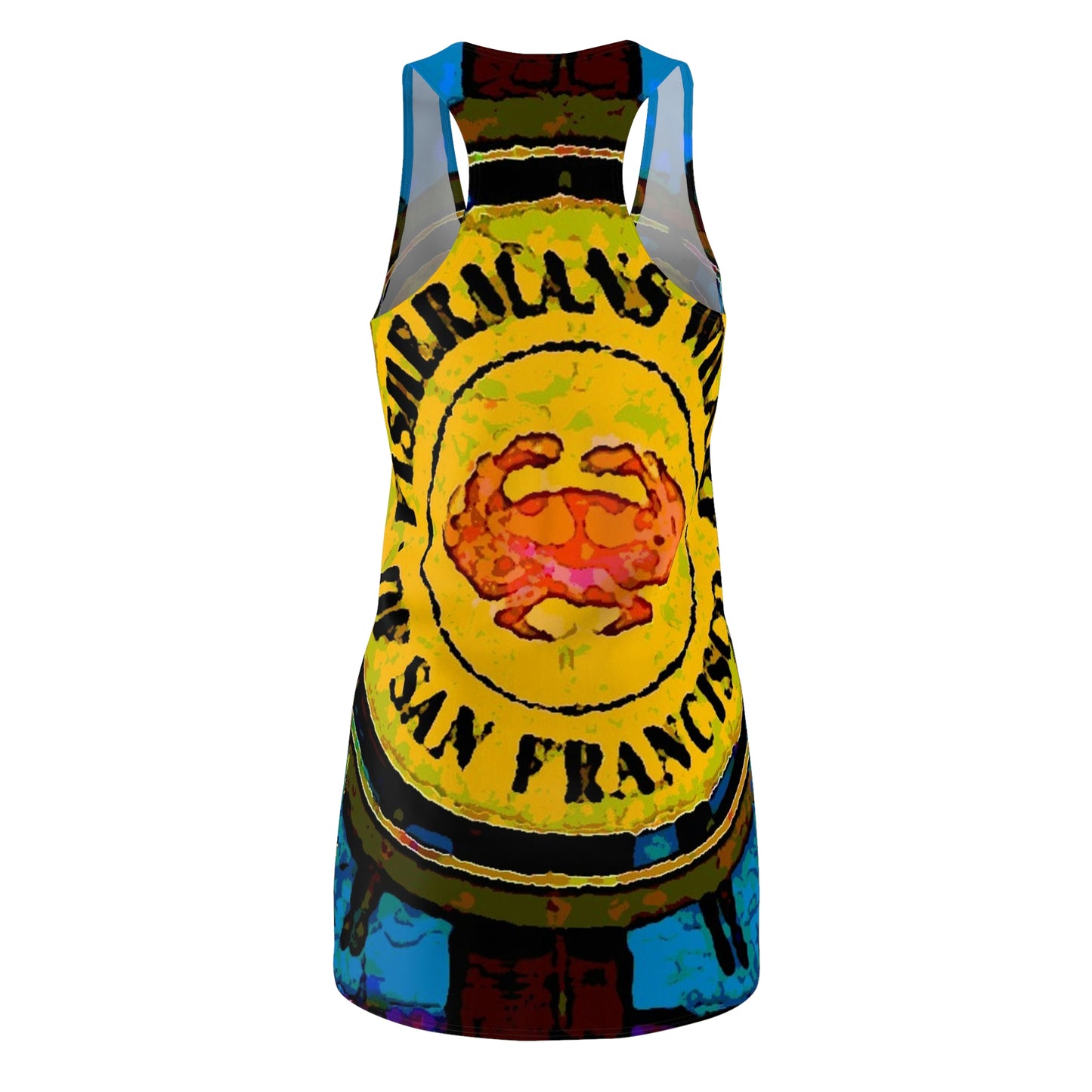 Women's Cut & Sew Racerback Dress ... "No.9 Fishermen's Grotto - Fishermen's Wharf, SF, California" ... Family Archives: 1970's ... Original Works ...