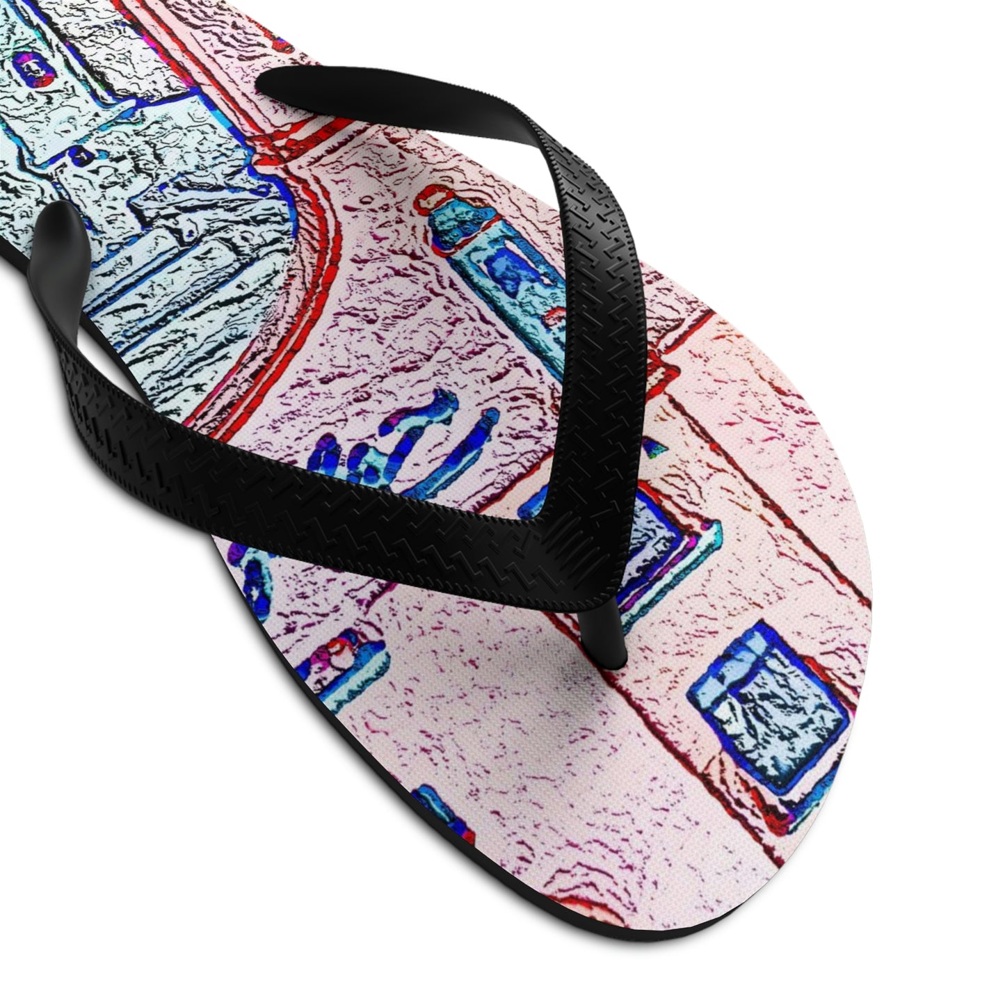 Unisex Flip-Flops ... "La Grande Entree" At: 'The Pink Palace' ... The Royal Hawai'ian ... Honolulu, HI ... '27Oct2014' ... Original Works ...