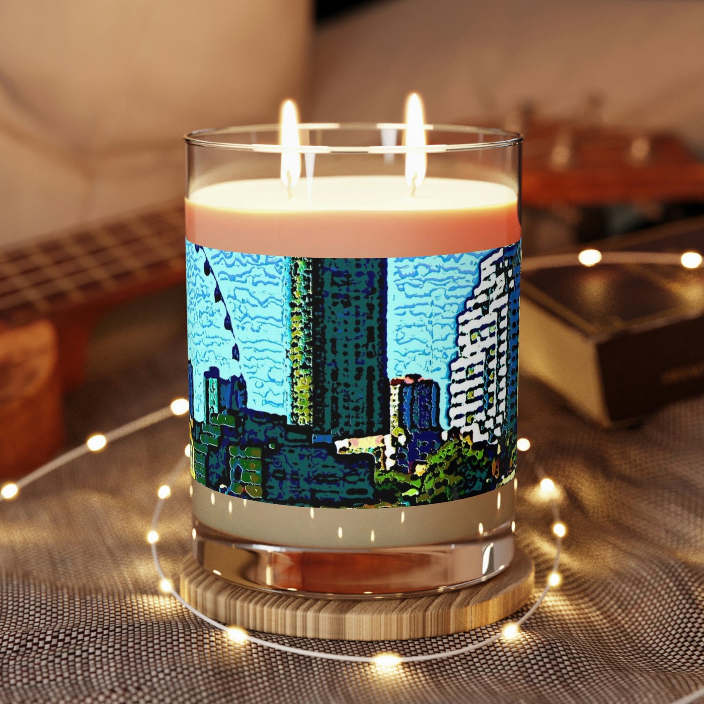 Scented Candle - Full Glass, 11oz ... That Classic Wheel ... 'Seattle's Wheel' ... & An Old Classic Waterside Vendors ...  'Family Archives' ... Original Works ...
