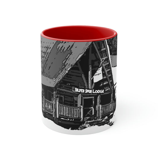 Accent Coffee Mug, 11oz ... A Beautiful Lodge & Back-Country Outfitter In A Mountain Town ... 'Dixie, Idaho, November 2022' ... Original Works ...
