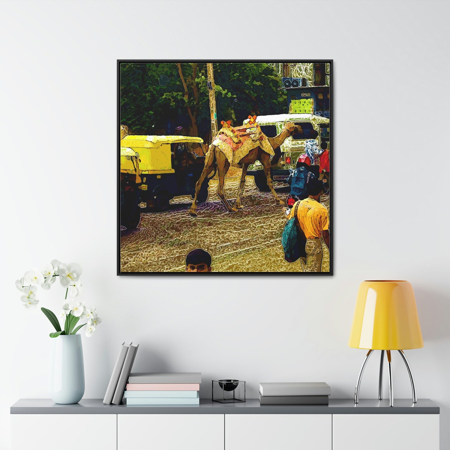 Gallery Canvas Wraps, Square Frame ... "Truckin'-Up-To-Buffalo ... 'Oops - Wrong Country' ... Truckin'-Up-To-New Delll -'E' ... " ... (Delhi, India) ... 5July2007. Original Works ...