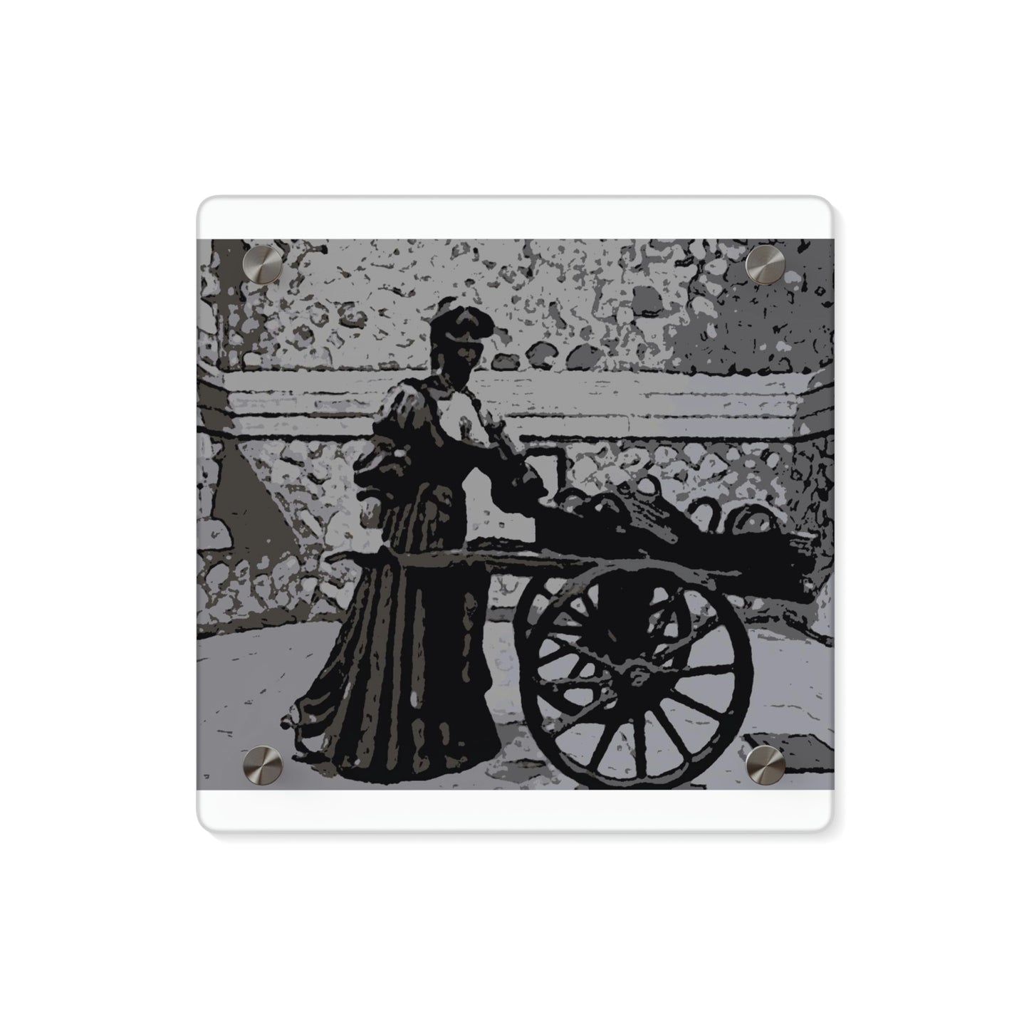 Acrylic Wall Art Panels ... Dublin's "Molly Malone Along Grafton Street" ... Cryin' Cockels & Muscles Alive-Alive-Oh ... Circa 2003 ... Original Works ...