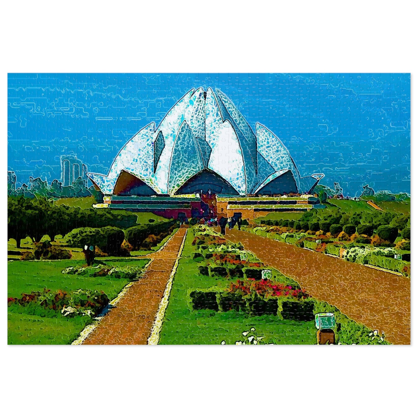 Jigsaw Puzzle (30, 110, 252, 500,1000-Piece) ... 'Bahai'i House-Of-Worship' ... "Lotus Temple: Delhi, India, 2008" ... Original Works ...