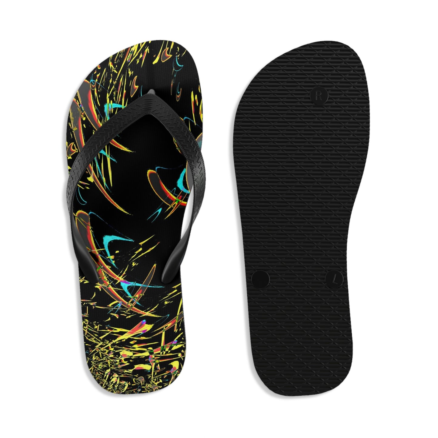 Unisex Flip-Flops ... "Waning Moon" ... Central Idaho ... October 2022 ... Rendering Time: 22 Hours ... Original Works ...