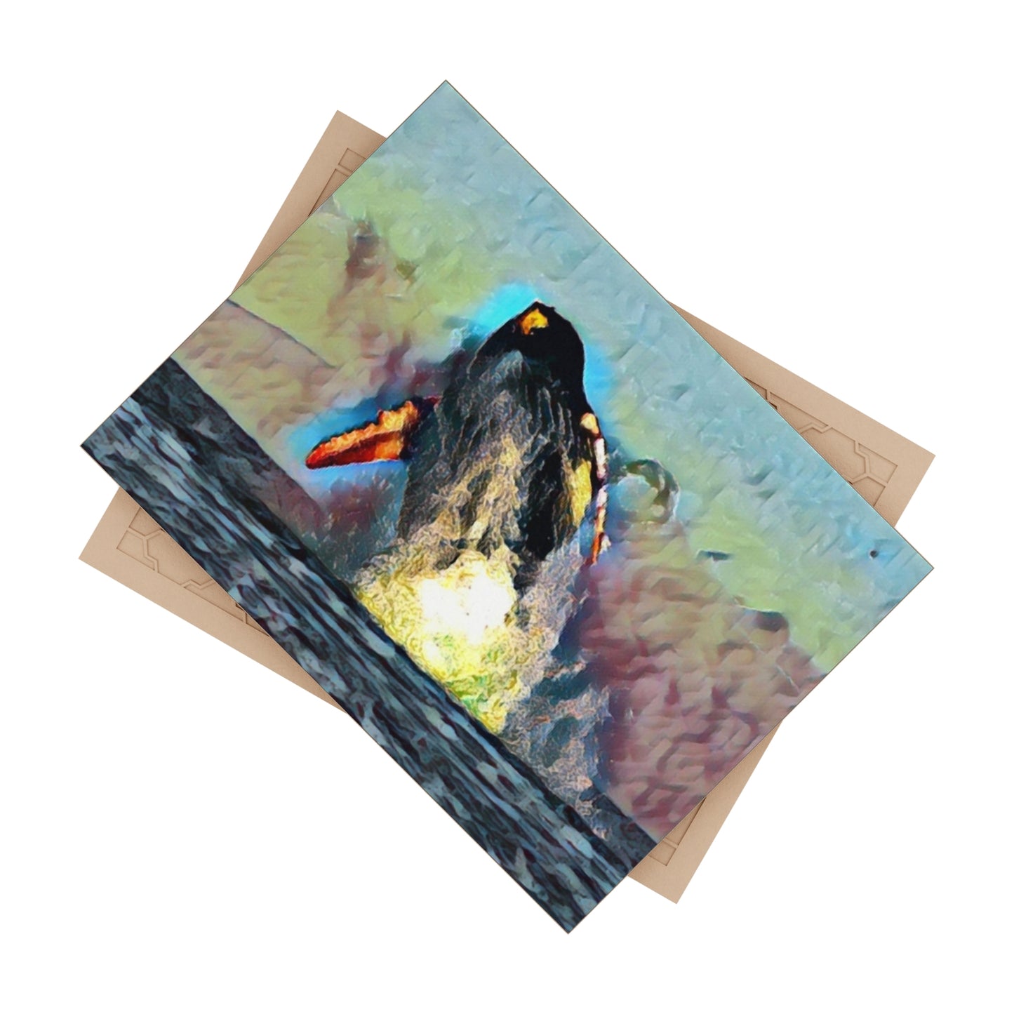 Ceramic Photo Tile ... An Extraordinary Humpback Breach ... 'With Explosive Energy' ... Family Archives (KPH) ... Circa: 21st Century. Maui, HI ... Original Works ...