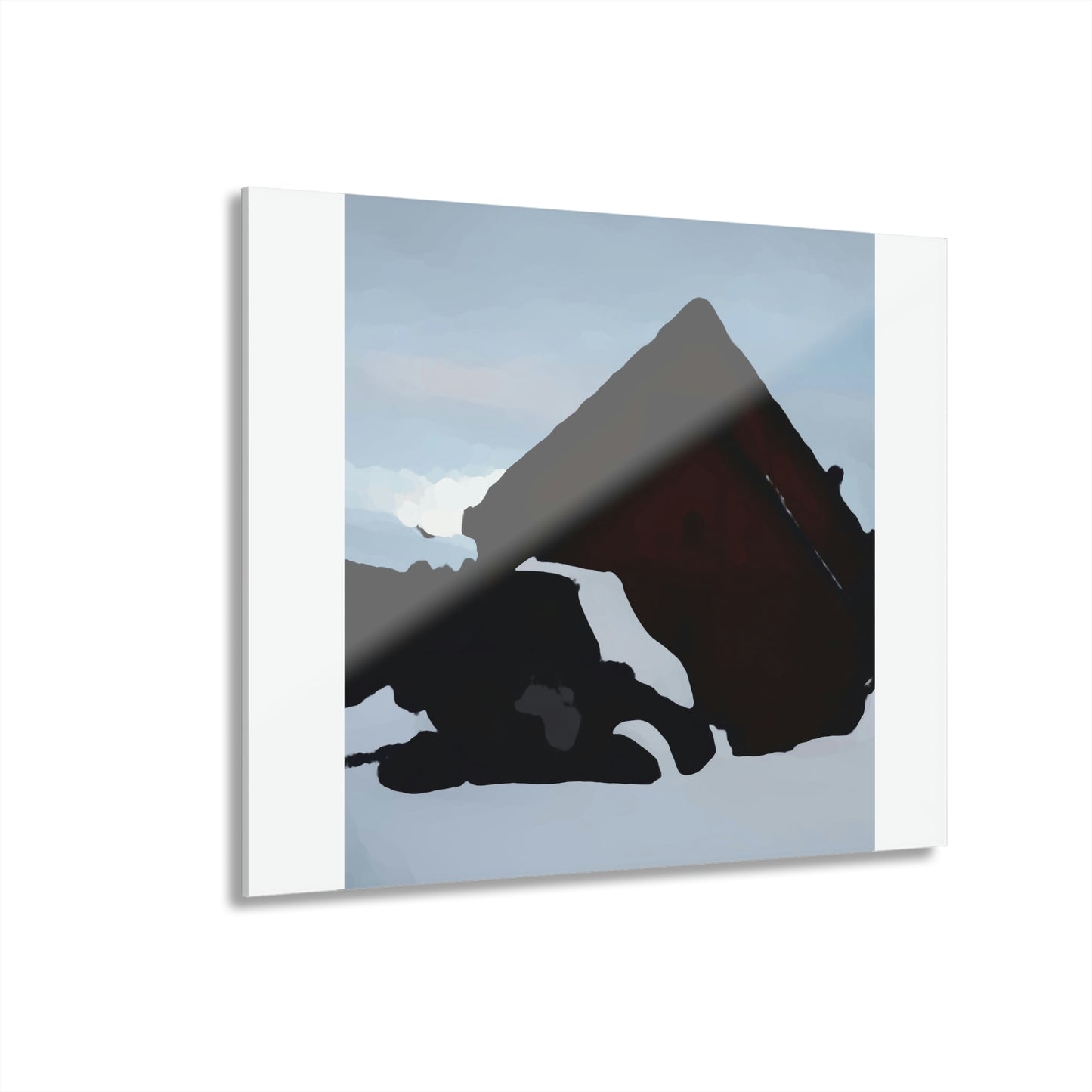 Acrylic Prints (French Cleat Hanging) ... After An Intense Snow Storm ... 'Digging Out' ... A Vehicle & Cabin "In The Mountains" ... March 2023 ... Original Works ...