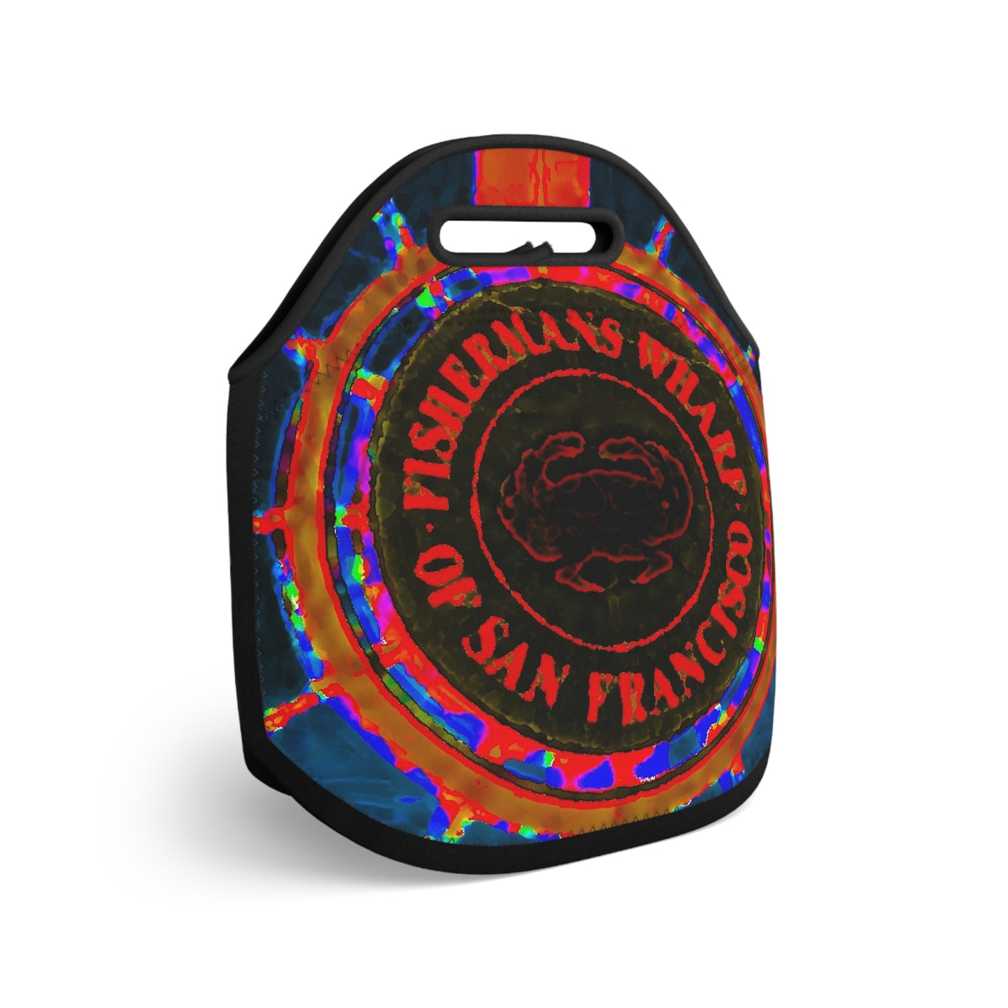 Neoprene Lunch Bag ... "No.9 Fishermen's Grotto - Fishermen's Wharf, SF, California" ... Family Archives: 1970's ... Original Works ...