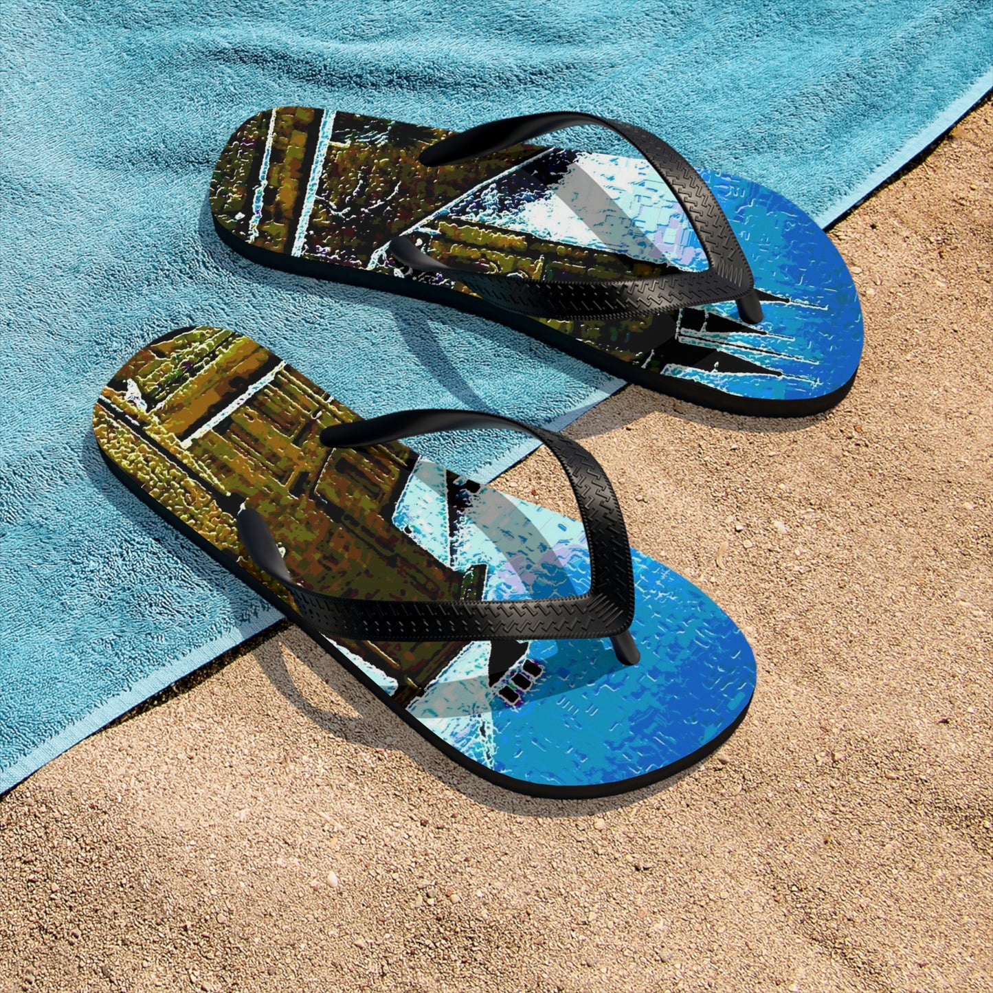 Unisex Flip-Flops ... Walikng The Streets & Alleys ... 'Strolling The Canals ... '  ... Original Works  ...