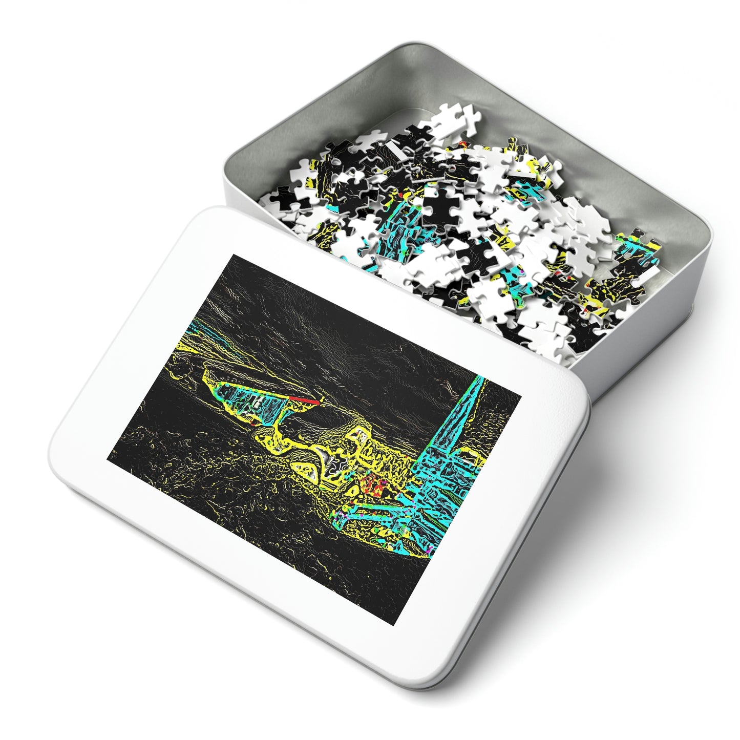 Jigsaw Puzzle (30, 110, 252, 500,1000-Piece) ... "Snow Vehicle In Snow Storm At-Rest" ... Circa 12Mar23 ... Central Idaho ... 18-Hours Rendering Time: Original Works ...