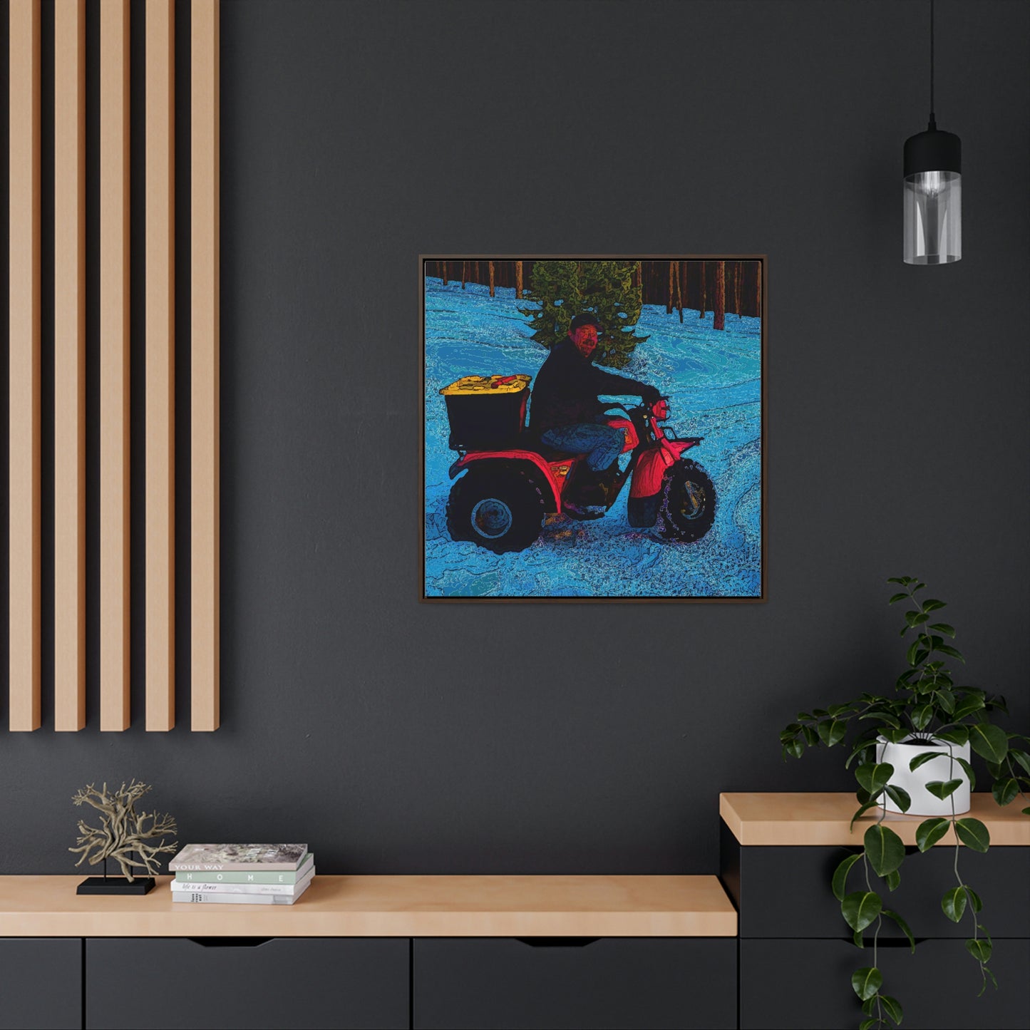 Gallery Canvas Wraps, Square Frame ... There's 2-Wheelin ... There's 4-Wheelin ... 'And-Of-Course' ... "There's 3-Wheelin-In-The-Snow" ...  Original Works ...