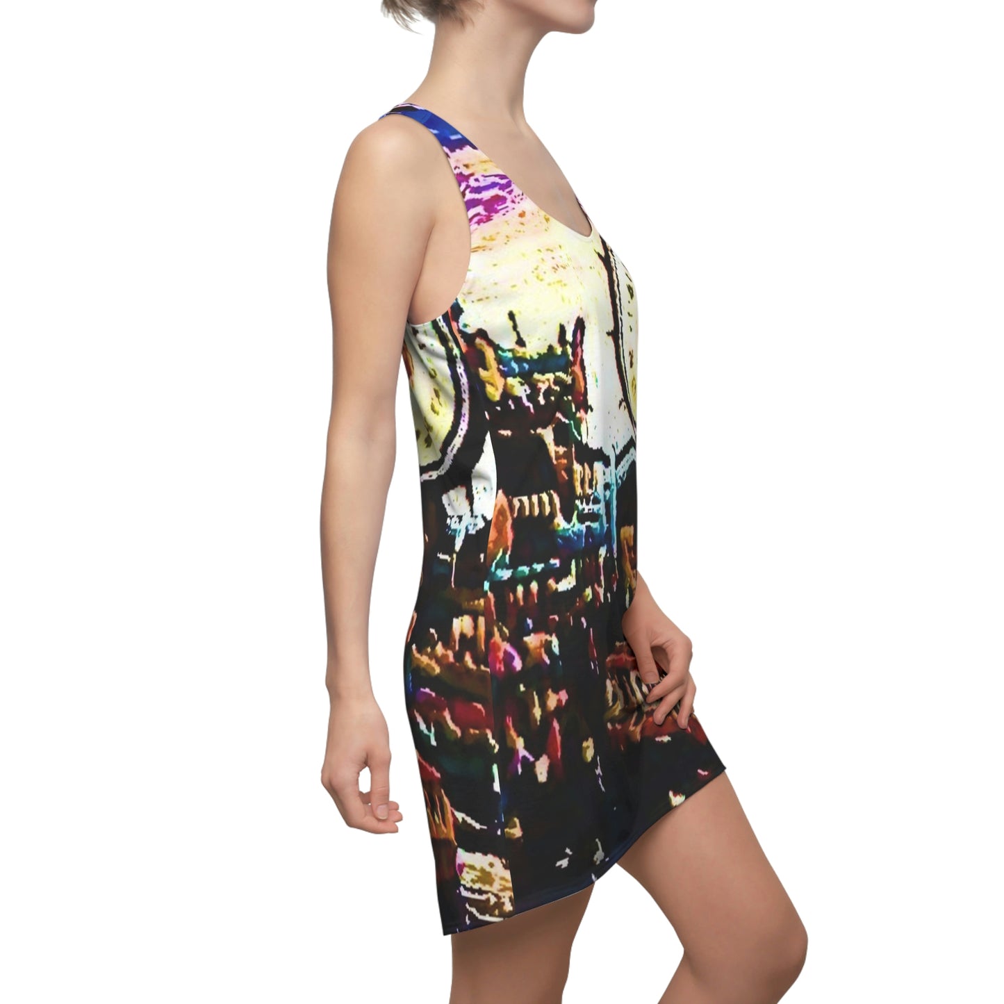 Women's Cut & Sew Racerback Dress ... "No.9 Fishermen's Grotto - Fishermen's Wharf, SF, California" ... Family Archives: 1970's ... Original Works ...