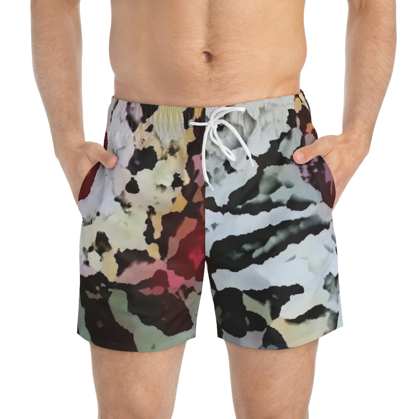 Swim Trunks ... "A Friendly Flower" ... Pointsettia 'Pointing' ... Original Works ... (Supplied Photograph) ...