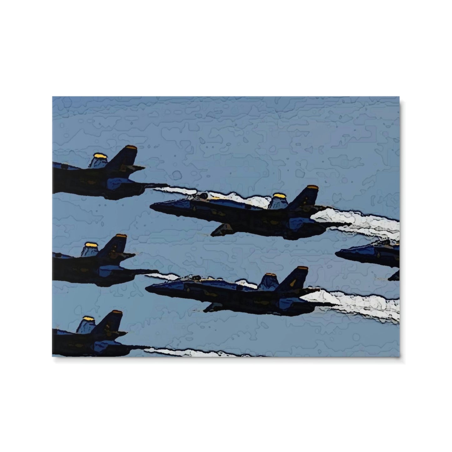 Ceramic Photo Tile ... Seattle Seafair ..."Blue Angels Run Over Lake Washington" ... Circa Mid 1980's ... Dr FJ Holt ... Original Works ...