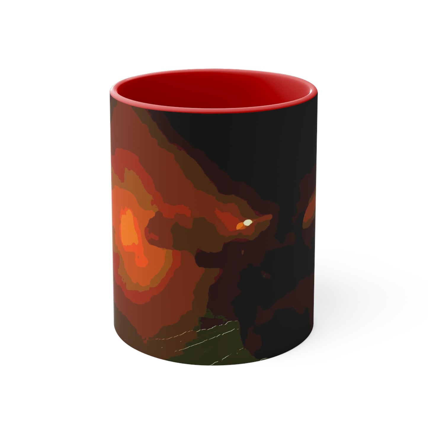 Accent Coffee Mug, 11oz ... Ruger .357 Magnum Early-Morning-Target-Practice ... 'Circa April 2022' ... Original Works ...