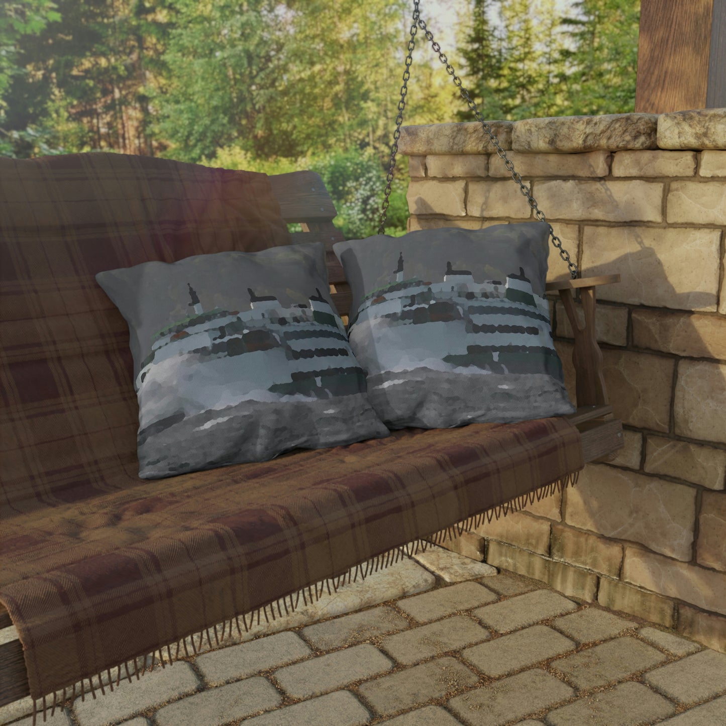 Outdoor Pillows ... WADOT Ferry Crossing ... "A Very Rough Day" ... Mulkiteo Route ... Family Archives ... Early 1990's' ... Original Works ...