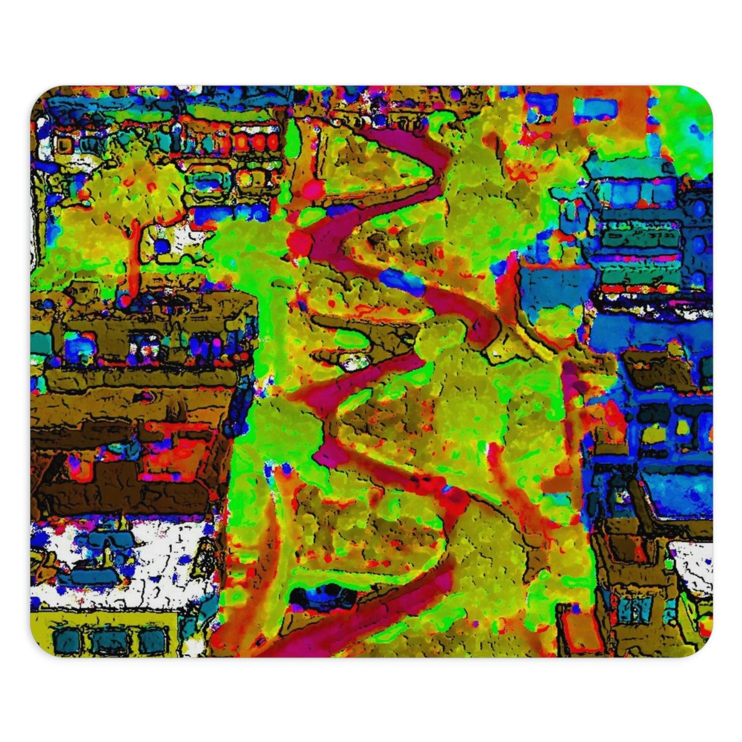 Mouse Pad  ... A Crazy Street ... 'Eight Winding Curve-Switchbacks' ... "Lombard Street, San Francisco, CA' ... Family Archives: 1970's ... Original Works ...