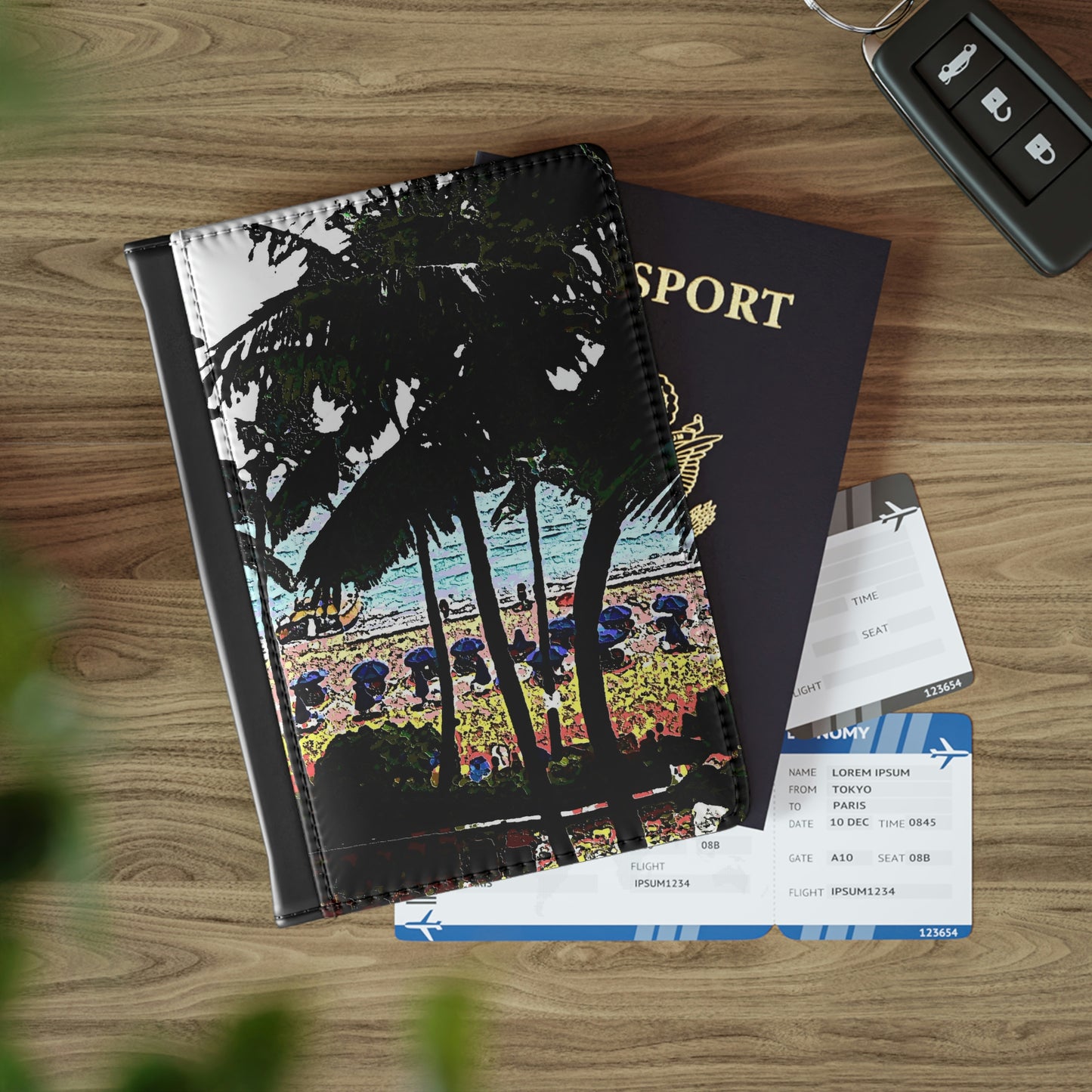 Passport Cover ... "A Beautiful Beach Amongst The Palms" ... The Outrigger Waikiki, Honolulu, Oahu ... Original Works ...