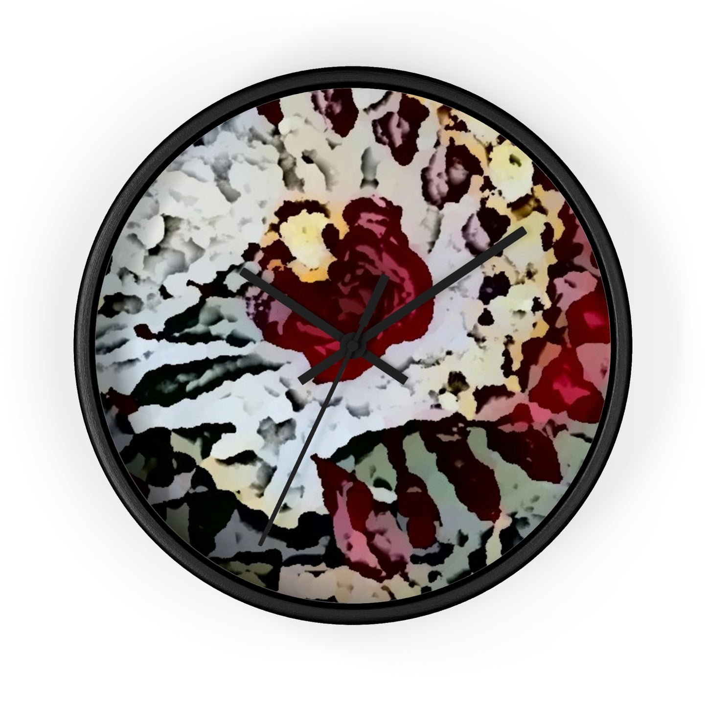 Wall clock ... "A Friendly Flower" ... Pointsettia 'Pointing' ... Original Works ... (Supplied Photograph) ...