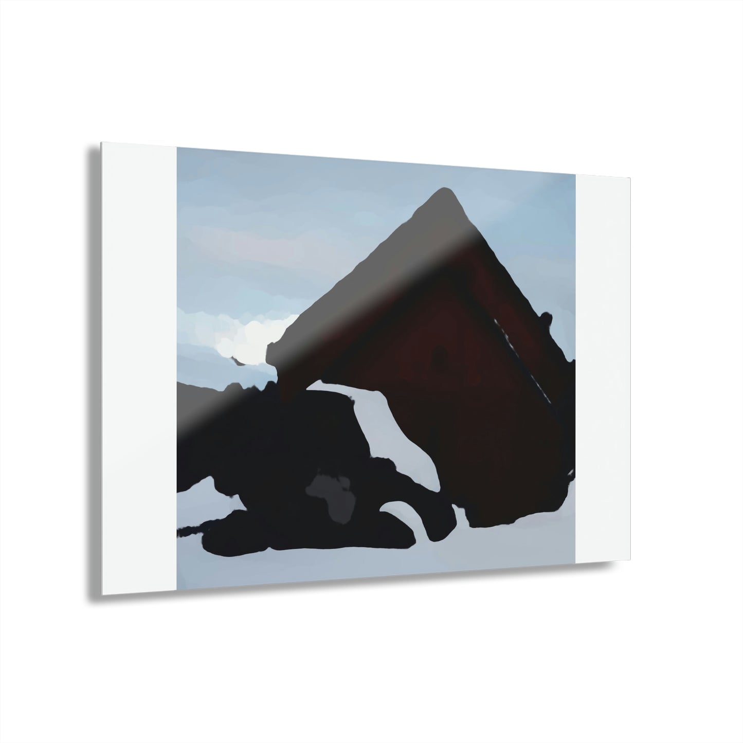 Acrylic Prints (French Cleat Hanging) ... After An Intense Snow Storm ... 'Digging Out' ... A Vehicle & Cabin "In The Mountains" ... March 2023 ... Original Works ...
