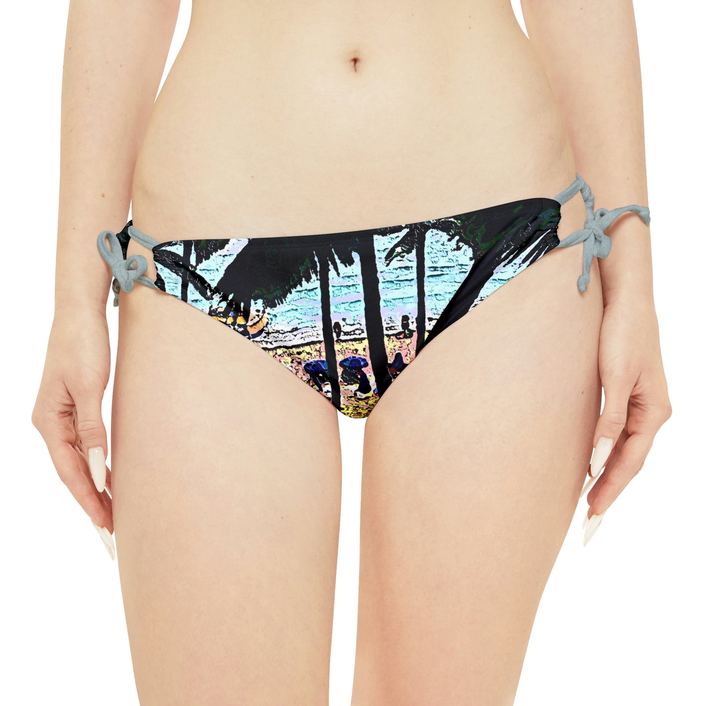 Strappy Bikini Set ...  "A Beautiful Beach Amongst The Palms" ... The Outrigger Waikiki, Honolulu, Oahu ... Original Works ...