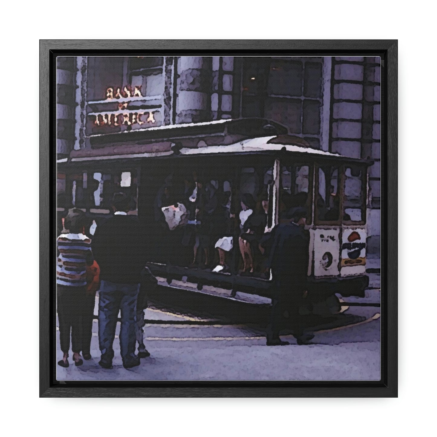 Gallery Canvas Wraps, Square Frame ... San Francisco ... 'Rice-A-Roni-A-San Francisco Treat' ... "A Cable Car Classic" ... Family Archives: 1973 ... Original Works ...
