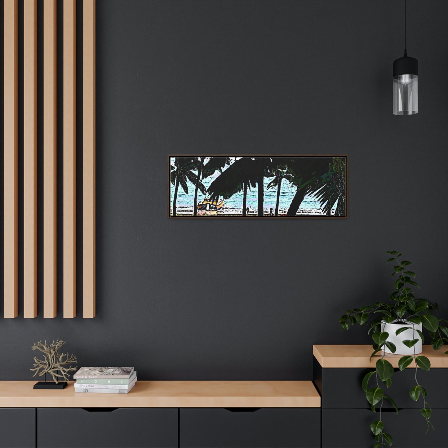Gallery Canvas Wraps, Horizontal Frame ... "A Beautiful Beach Amongst The Palms" ... The Outrigger Waikiki, Honolulu, Oahu ... Original Works ...