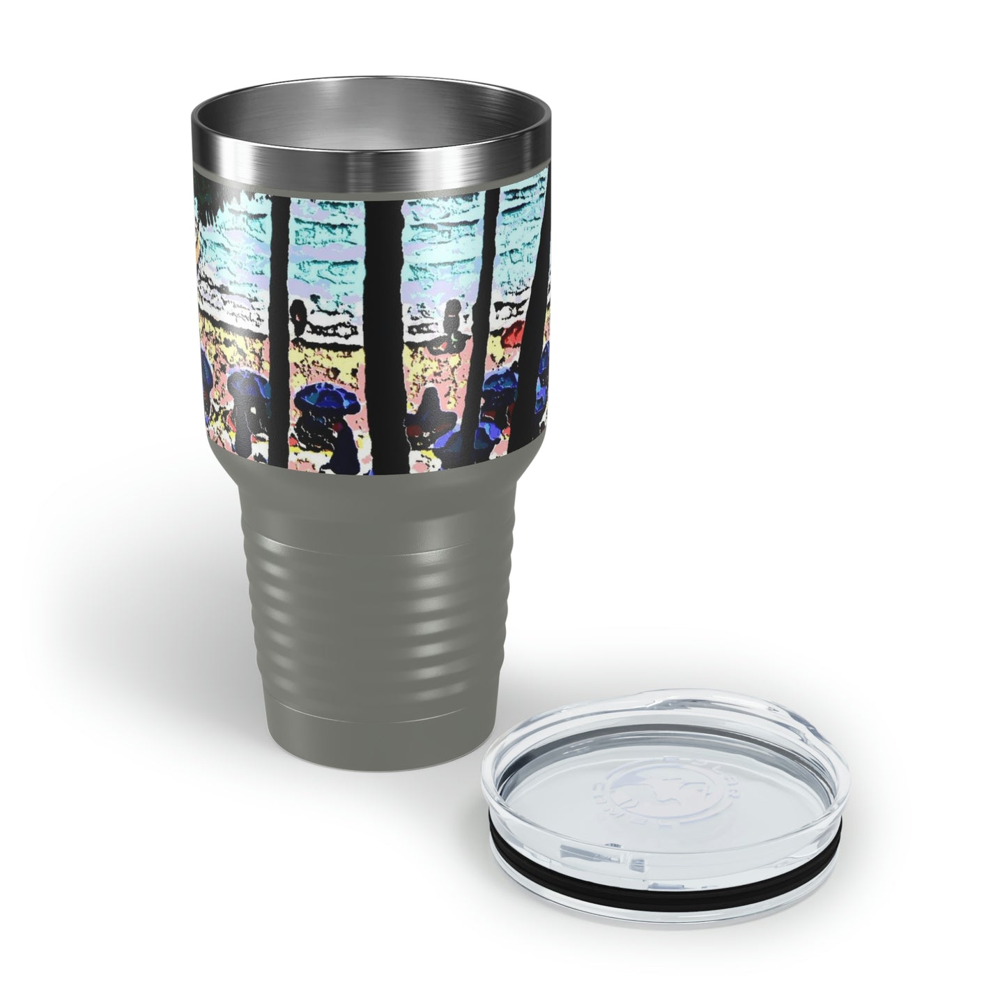 Ringneck Tumbler, 30oz ... "A Beautiful Beach Amongst The Palms" ... The Outrigger Waikiki, Honolulu, Oahu ... Original Works ...