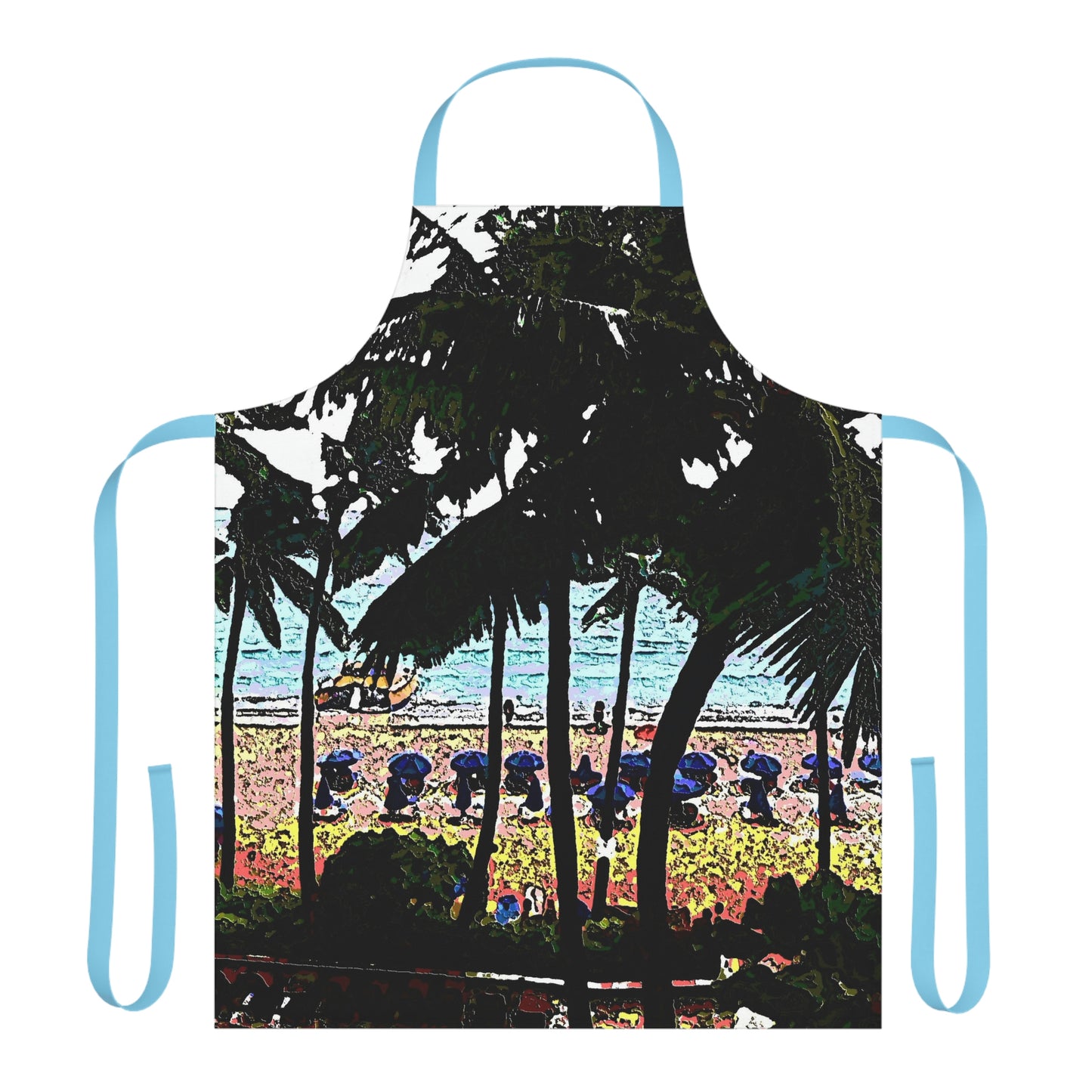 Apron (AOP) ... "A Beautiful Beach Amongst The Palms" ... The Outrigger Waikiki, Honolulu, Oahu ... Original Works ...