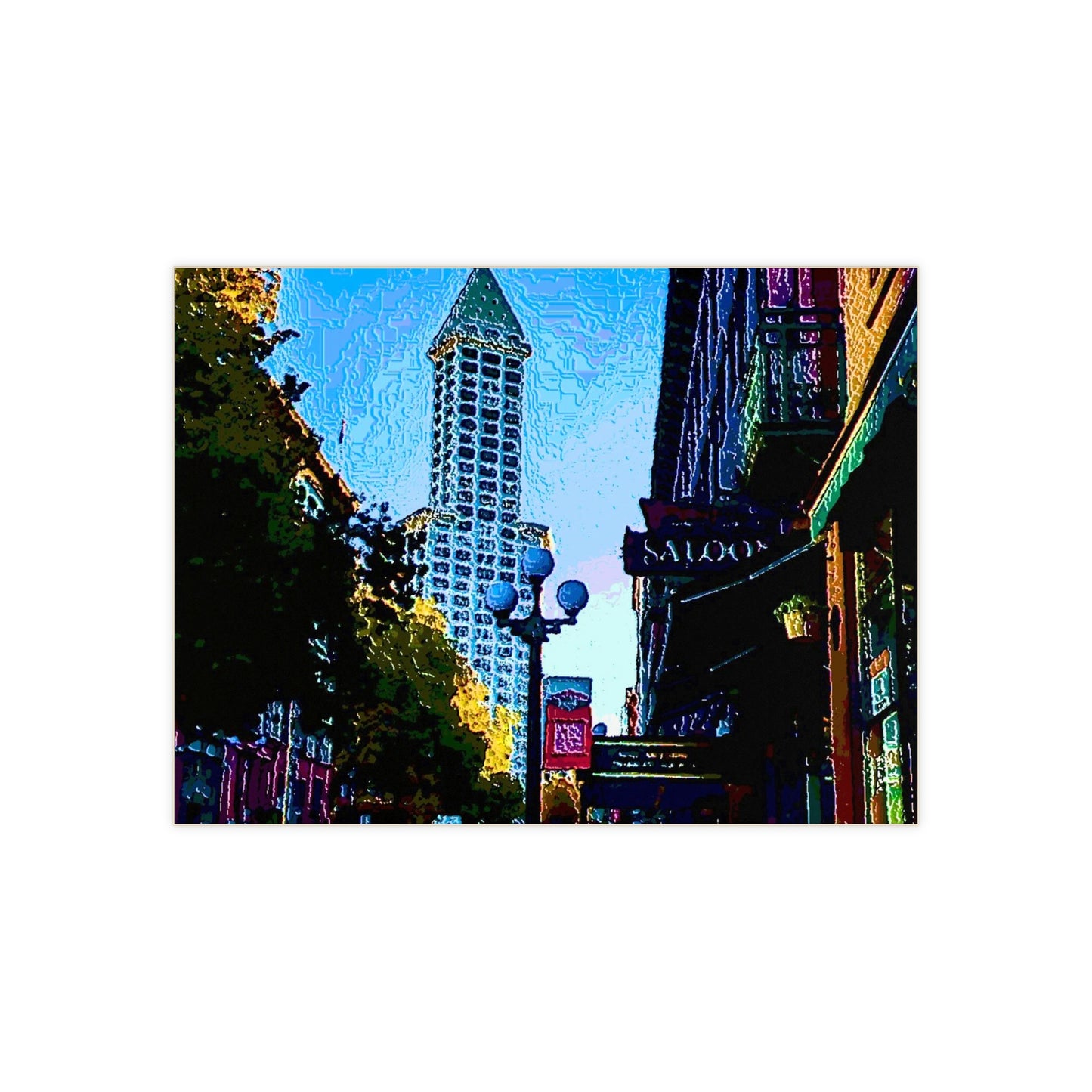 Ceramic Photo Tile ...  Pioneer Square & Smith Tower ... 'That World Famous View' ... Colleague Supplied Photo ... Original Works ...