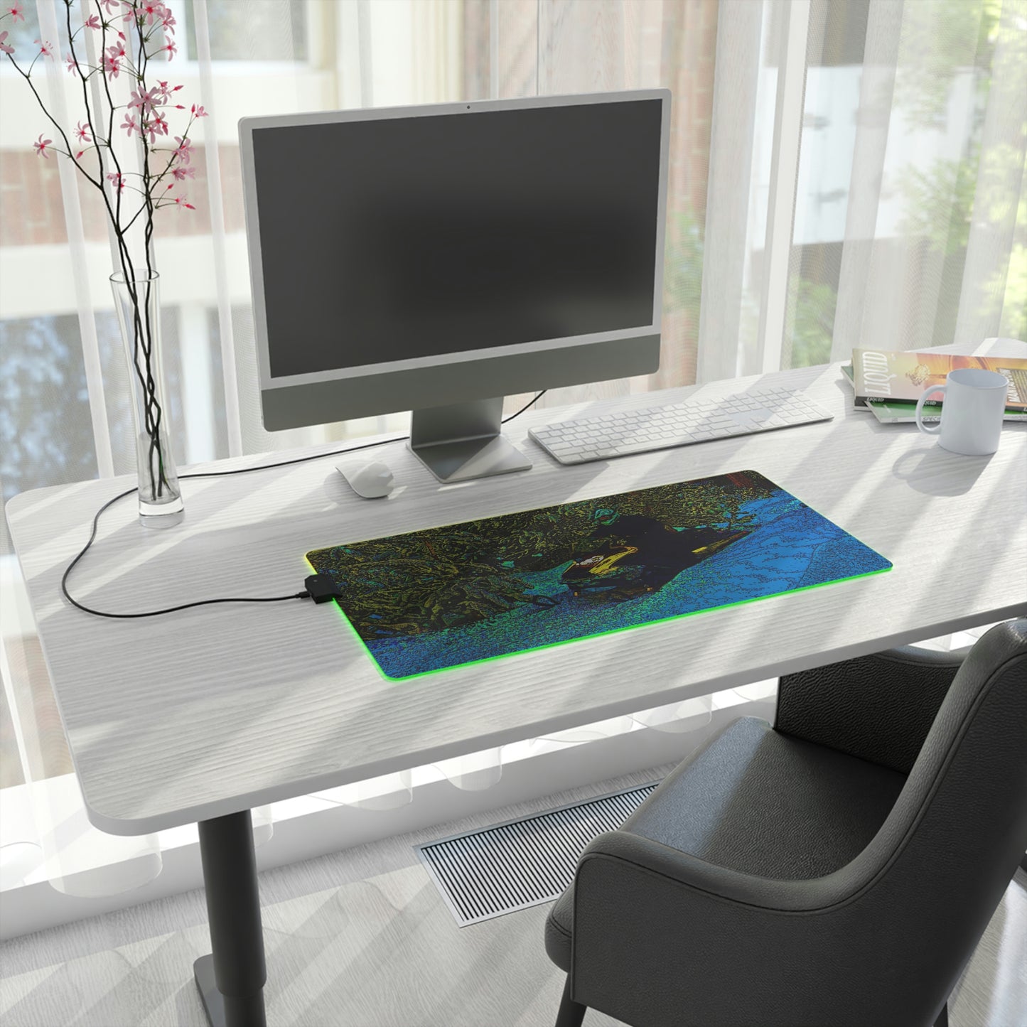 LED Gaming Mouse Pad ... Yep ... "Another Day ... Riding Through The Wilderness ... " ... February 2023 ... Original Works ...