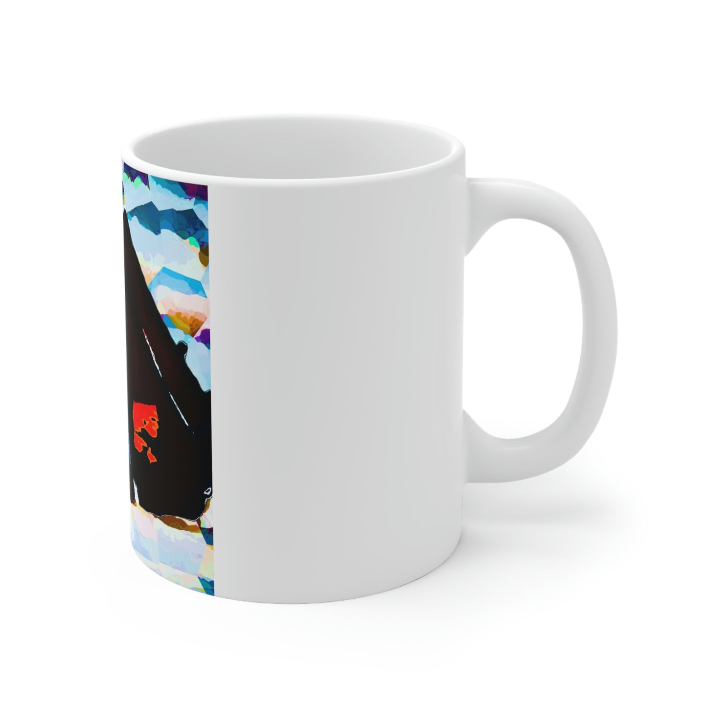 Ceramic Mug 11oz ... After An Intense Snow Storm ... 'Digging Out' ... A Vehicle & Cabin "In The Mountains" ... March 2023 ... Original Works ...