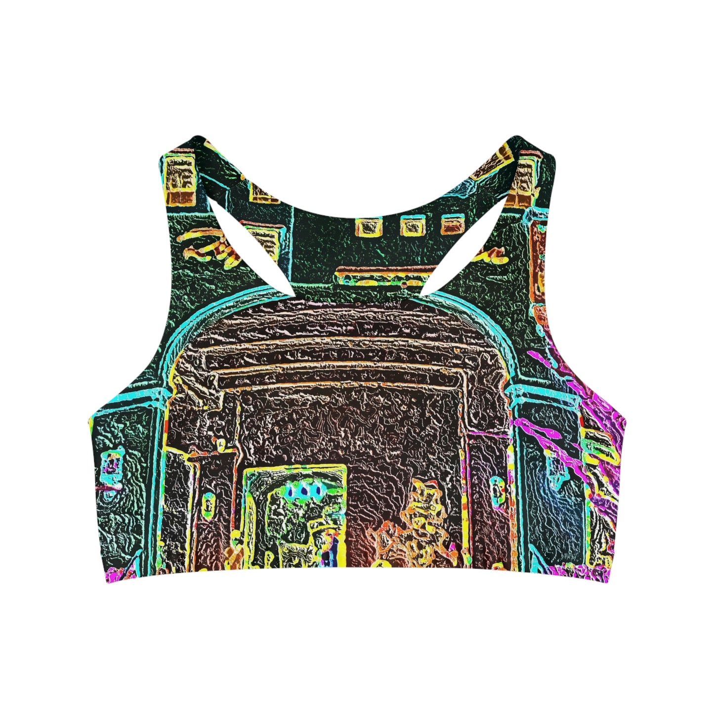 Seamless Sports Bra (AOP) ... "La Grande Entree" At: 'The Pink Palace' ... The Royal Hawai'ian ... Honolulu, HI ... '27Oct2014' ... Original Works ...