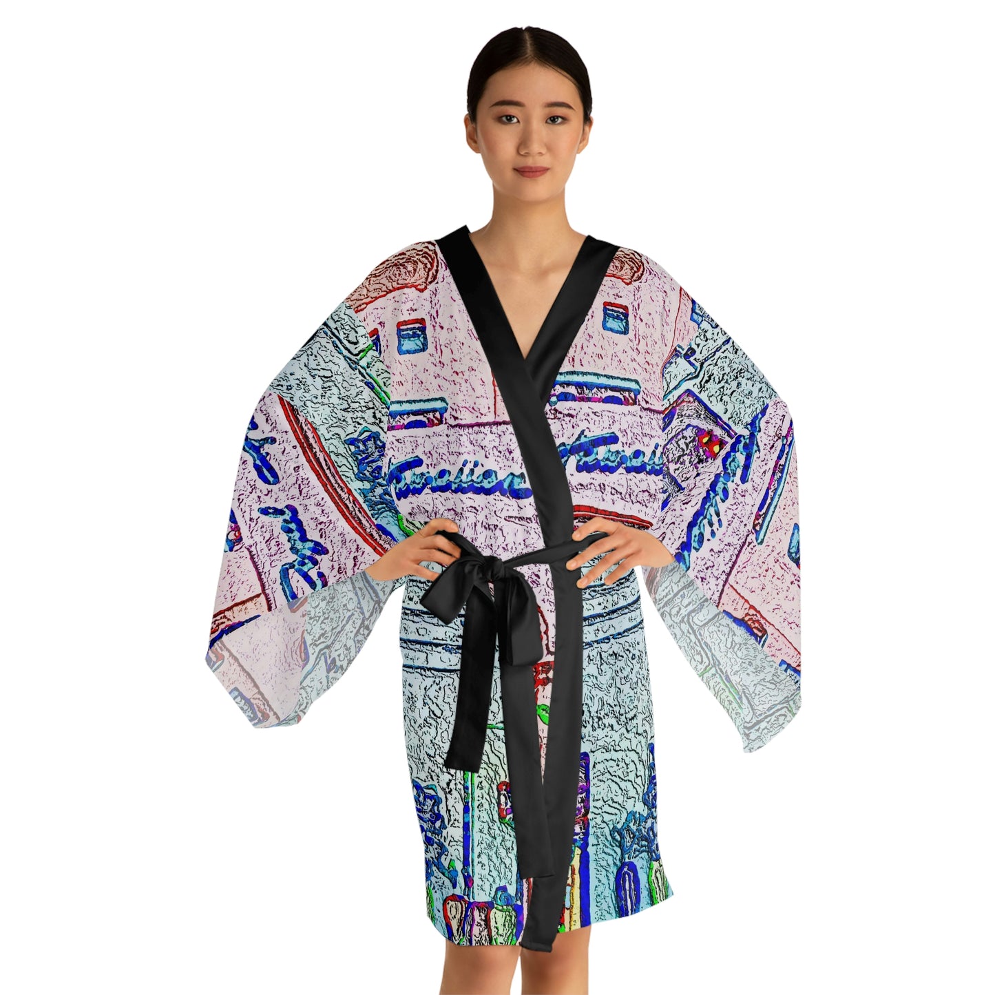 Long Sleeve Kimono Robe ... "La Grande Entree" At: 'The Pink Palace' ... The Royal Hawai'ian ... Honolulu, HI ... '27Oct2014' ... Original Works ...