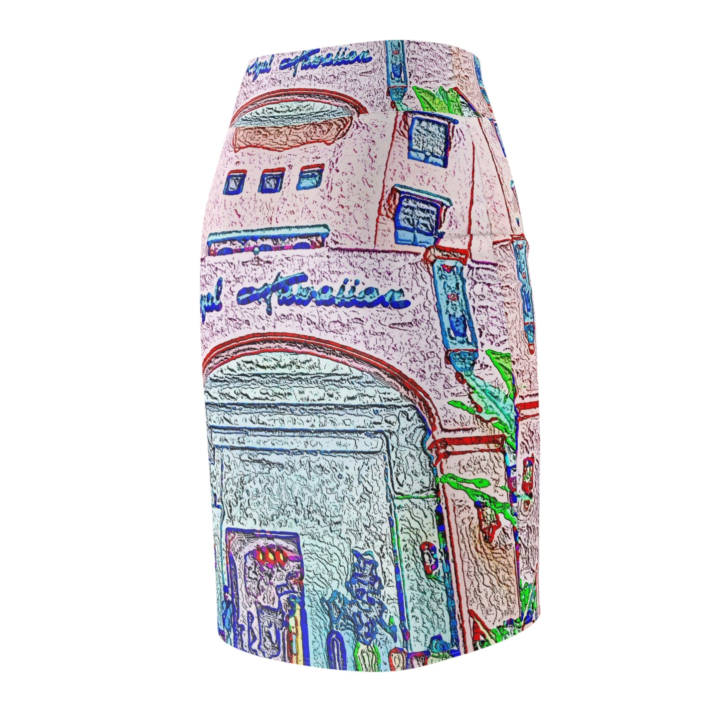 Women's Pencil Skirt ... "La Grande Entree" At: 'The Pink Palace' ... The Royal Hawai'ian ... Honolulu, HI ... '27Oct2014' ... Original Works ...