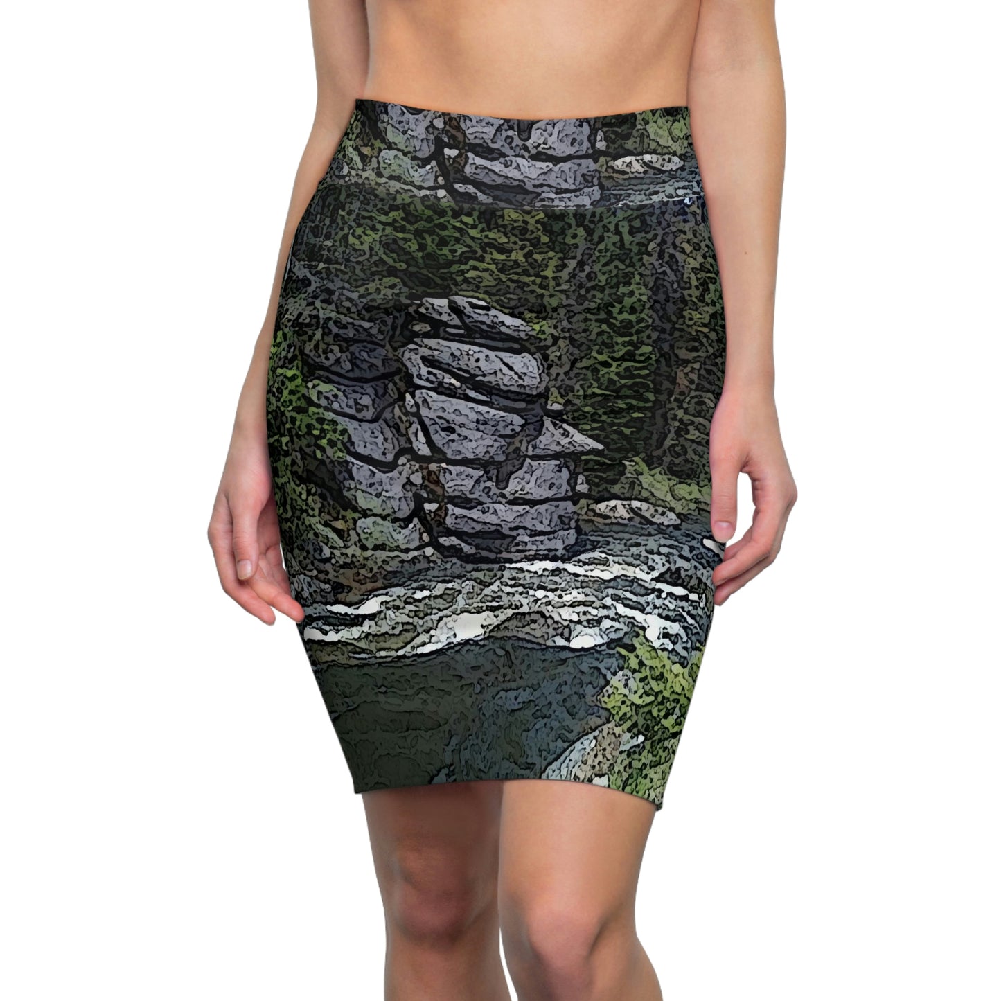Women's Pencil Skirt ..."I Am Innocent" ... Tricky-Dick Immortalized ... Nixon Rock: Along The River ... Central Idaho, Summer 2020 ... Original Works ...