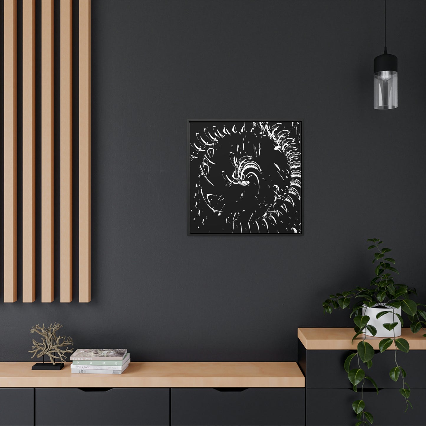 Gallery Canvas Wraps, Square Frame ... "Waning Moon" ... Central Idaho ... October 2022 ... Rendering Time: 22 Hours ... Original Works ...