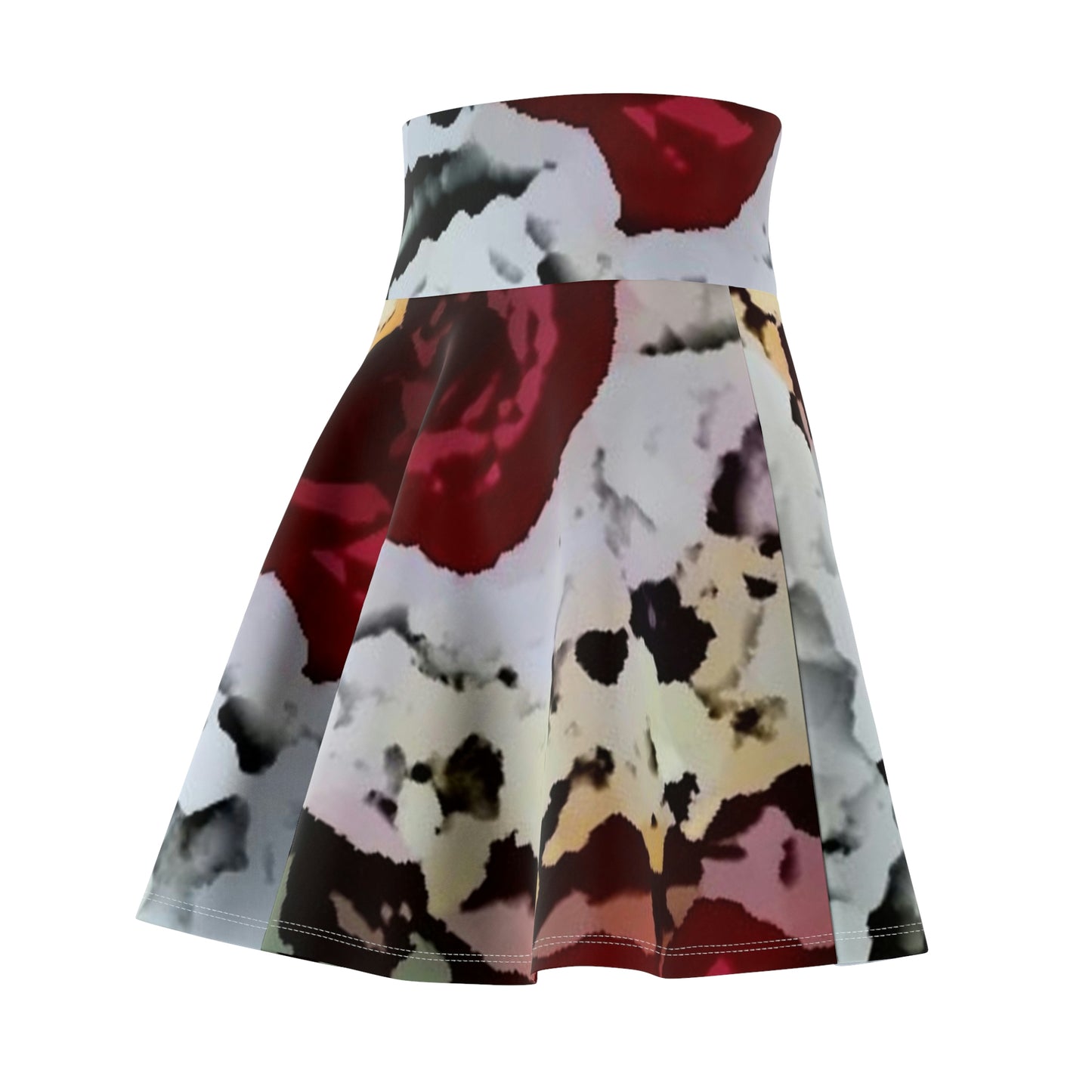 Women's Skater Skirt ... "A Friendly Flower" ... Pointsettia 'Pointing' ... Original Works ... (Supplied Photograph) ...
