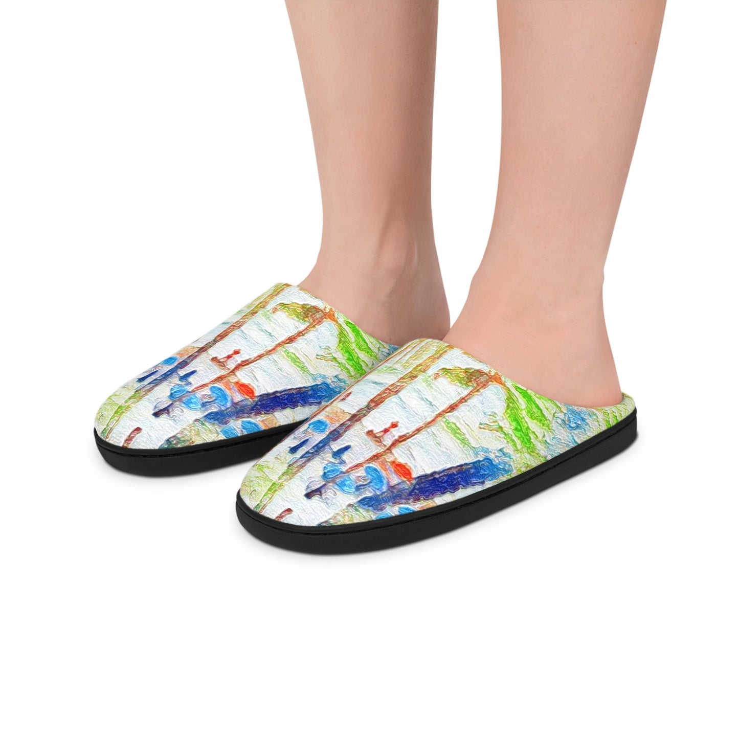 Men's Indoor Slippers ... "The Royal Hawai'ian: Waikiki Beach_Beach" ... Honolulu, HI ... October 2014 (Halloween) ... Original Works ...