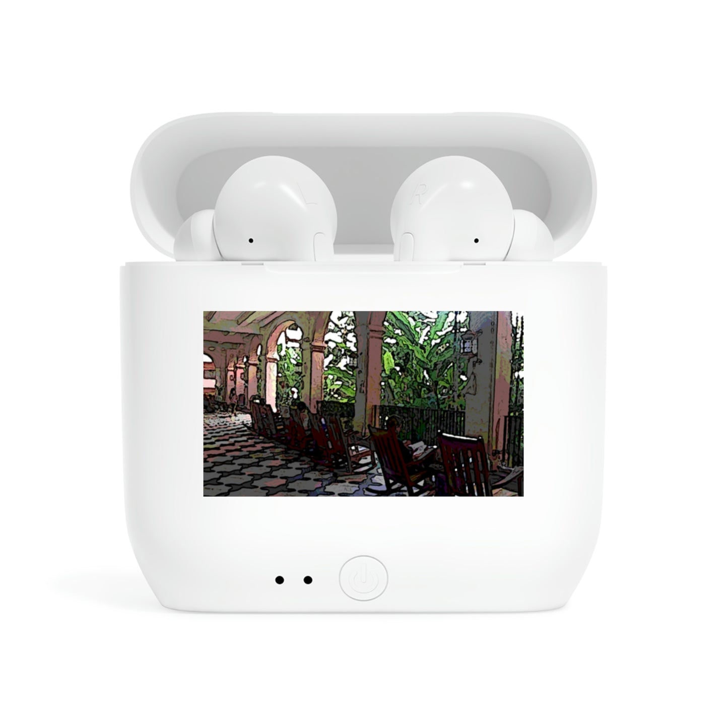 Essos Wireless Earbuds ...  Lanai & Rocking Chairs At: 'The Pink Palace' ... The Royal Hawai'ian ... Honolulu, HI ... '27Oct2014' ... Original Works ...