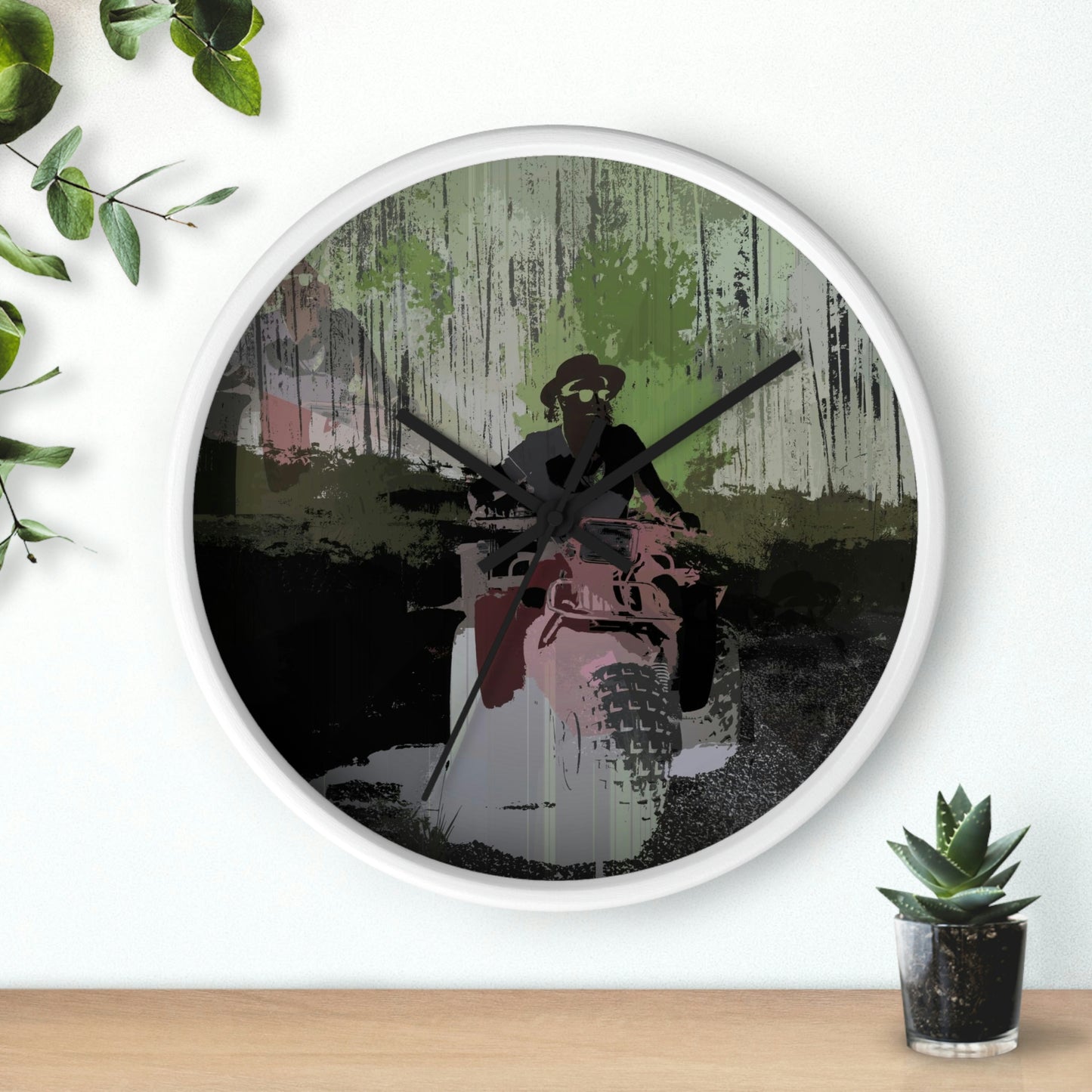 Wall clock ... 3-Wheeln' N' Groovin The Mountain Roads ... Central Idaho ... Original Works ...