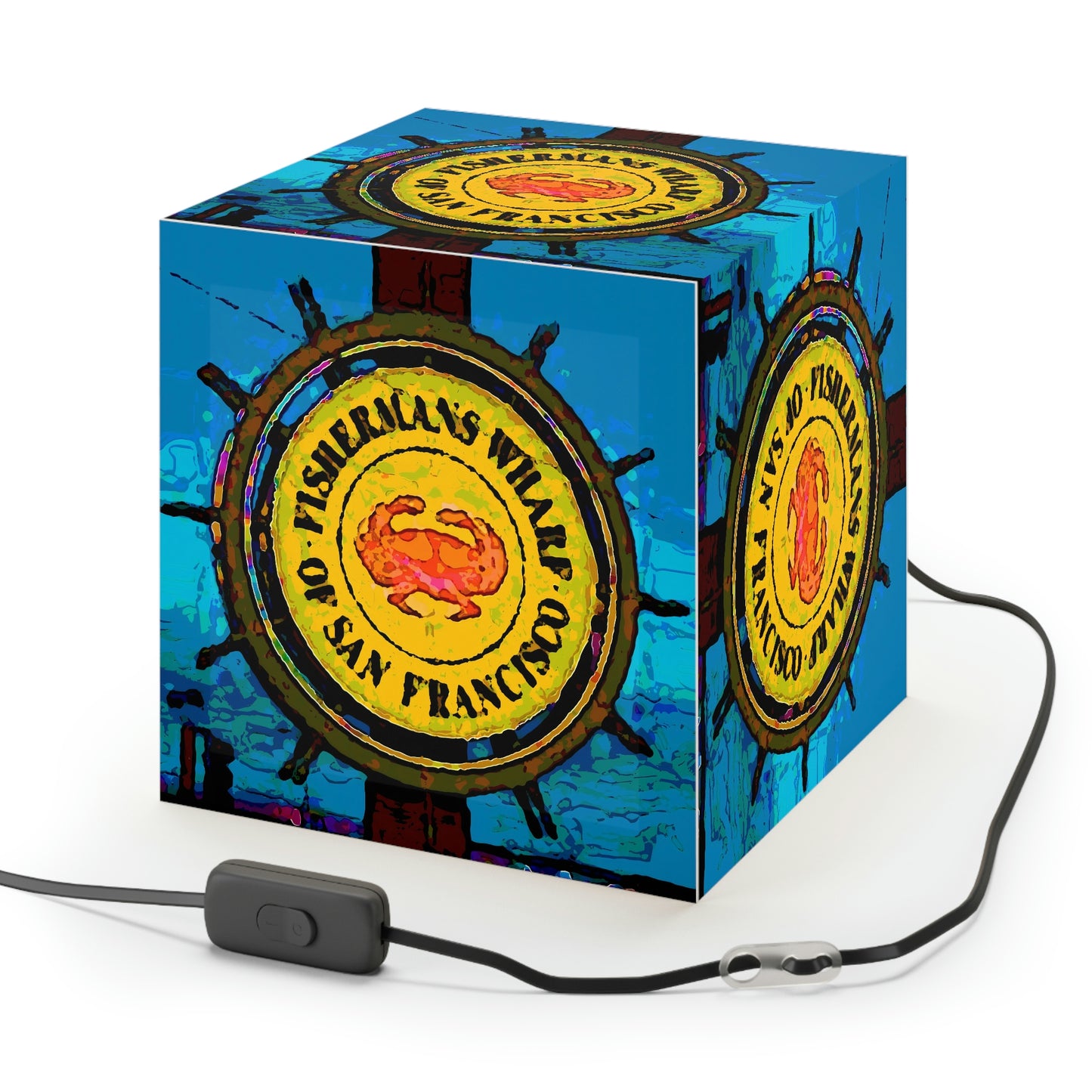 Light Cube Lamp ...  "No.9 Fishermen's Grotto - Fishermen's Wharf, SF, California" ... Family Archives: 1970's ... Original Works ...