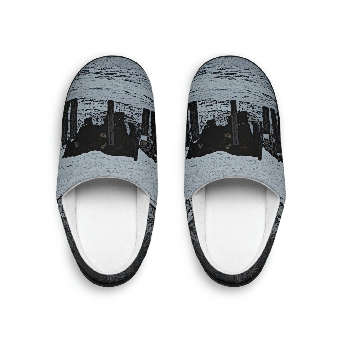 Men's Indoor Slippers ... A Quiet Morning ... "Along The Red River & Nature Preserve Plateau" ... Jan23 ... Original Works ...