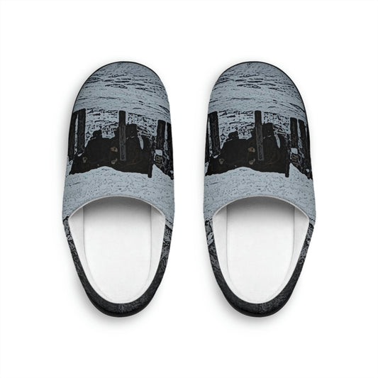 Men's Indoor Slippers ... A Quiet Morning ... "Along The Red River & Nature Preserve Plateau" ... Jan23 ... Original Works ...