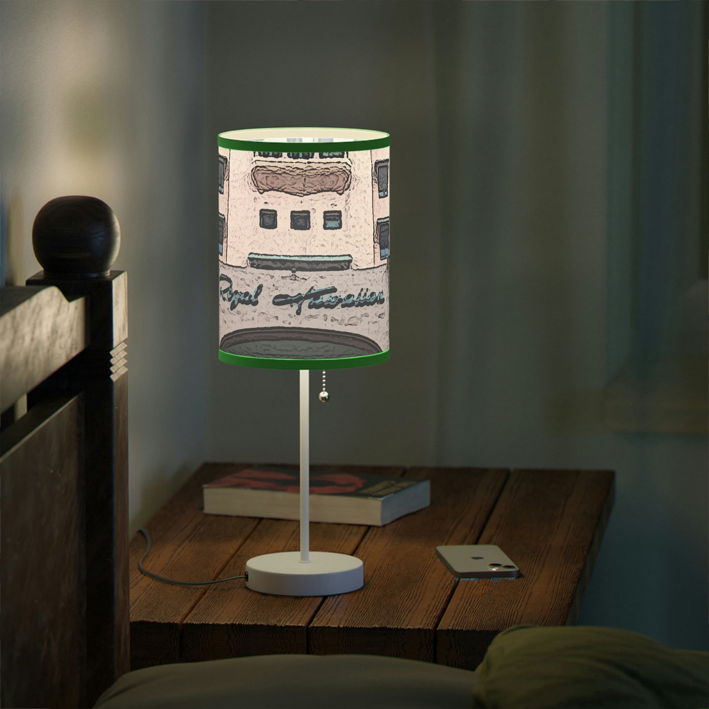 Lamp on a Stand, US|CA plug ...  "La Grande Entree" At: 'The Pink Palace' ... The Royal Hawai'ian ... Honolulu, HI ... '27Oct2014' ... Original Works ...