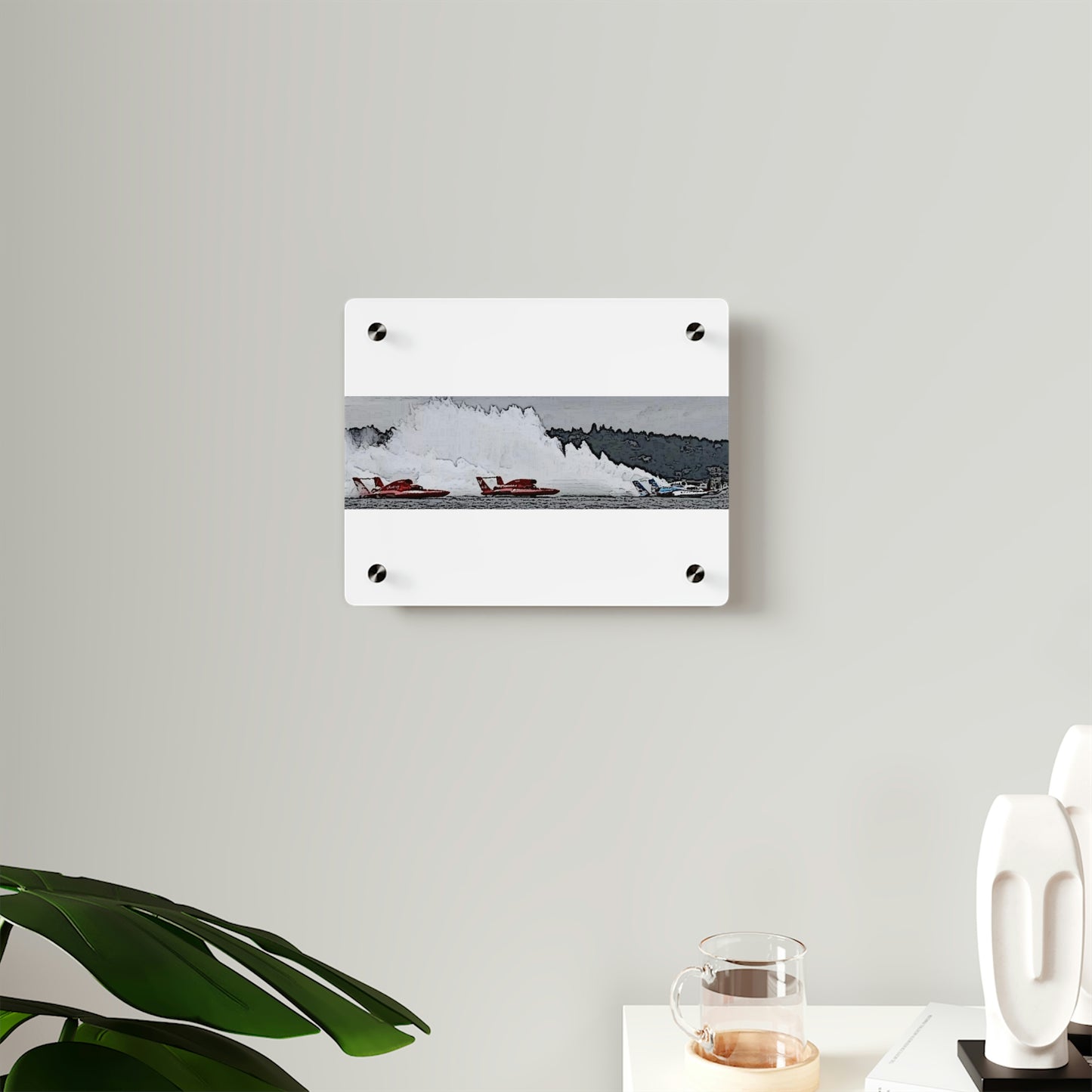 Acrylic Wall Art Panels ... Seattle Columbia Cup On Lake Washington ... "Dave Wilcox Heads For The Win" ... Associate Gift-Photo ... Original Works ...